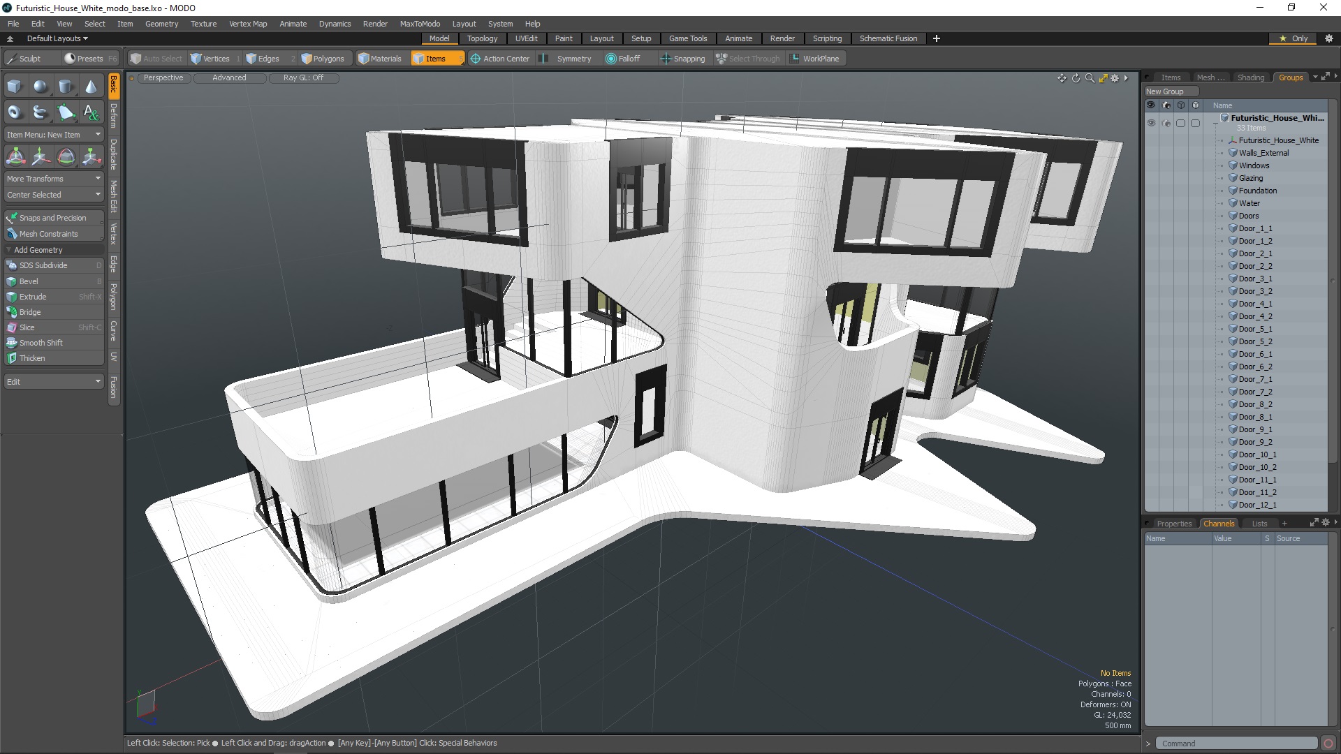 Futuristic House White 3D