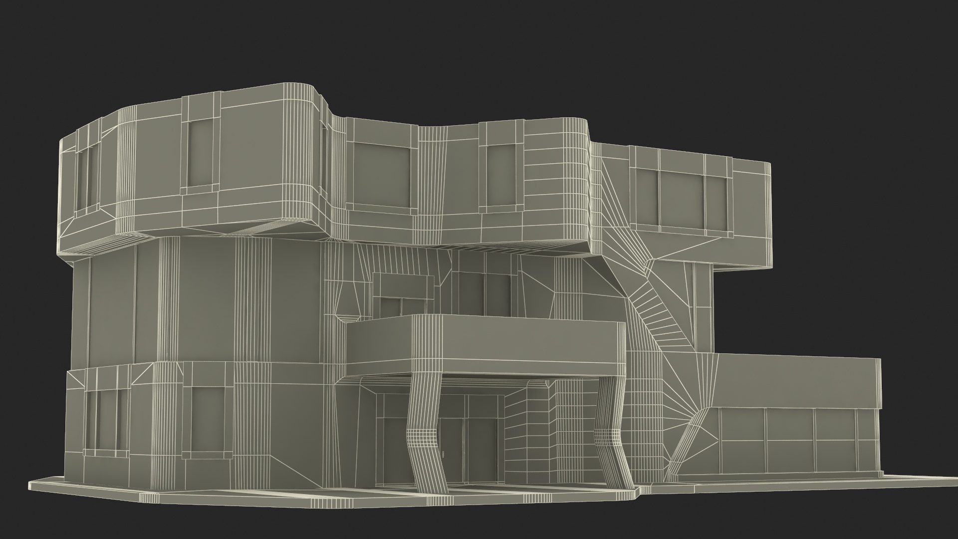 Futuristic House White 3D