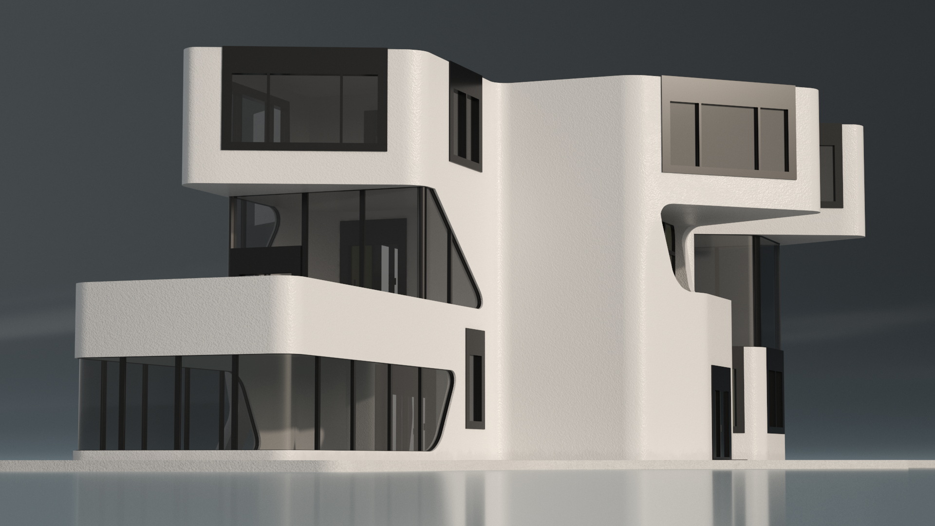 Futuristic House White 3D