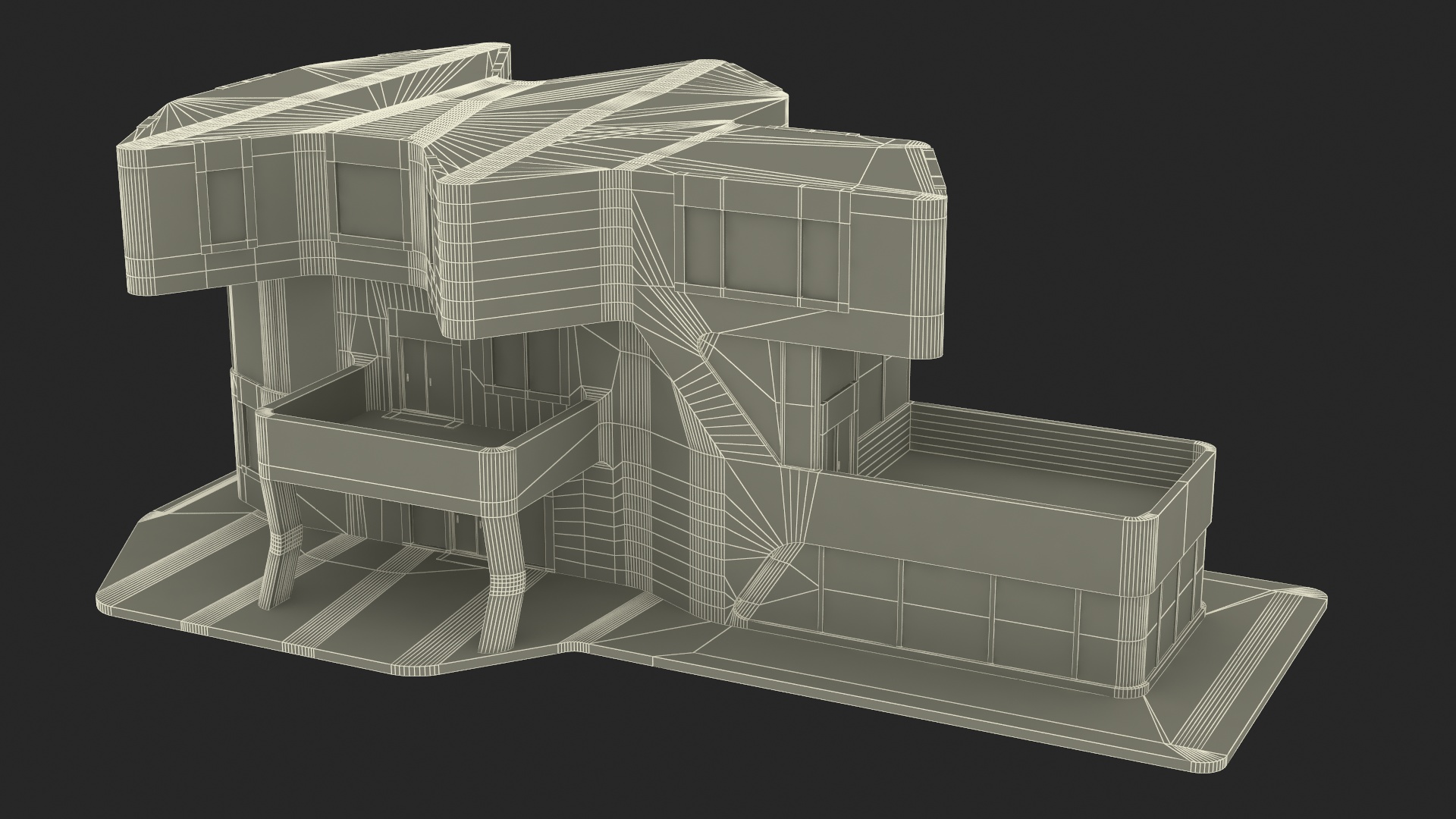 Futuristic House White 3D