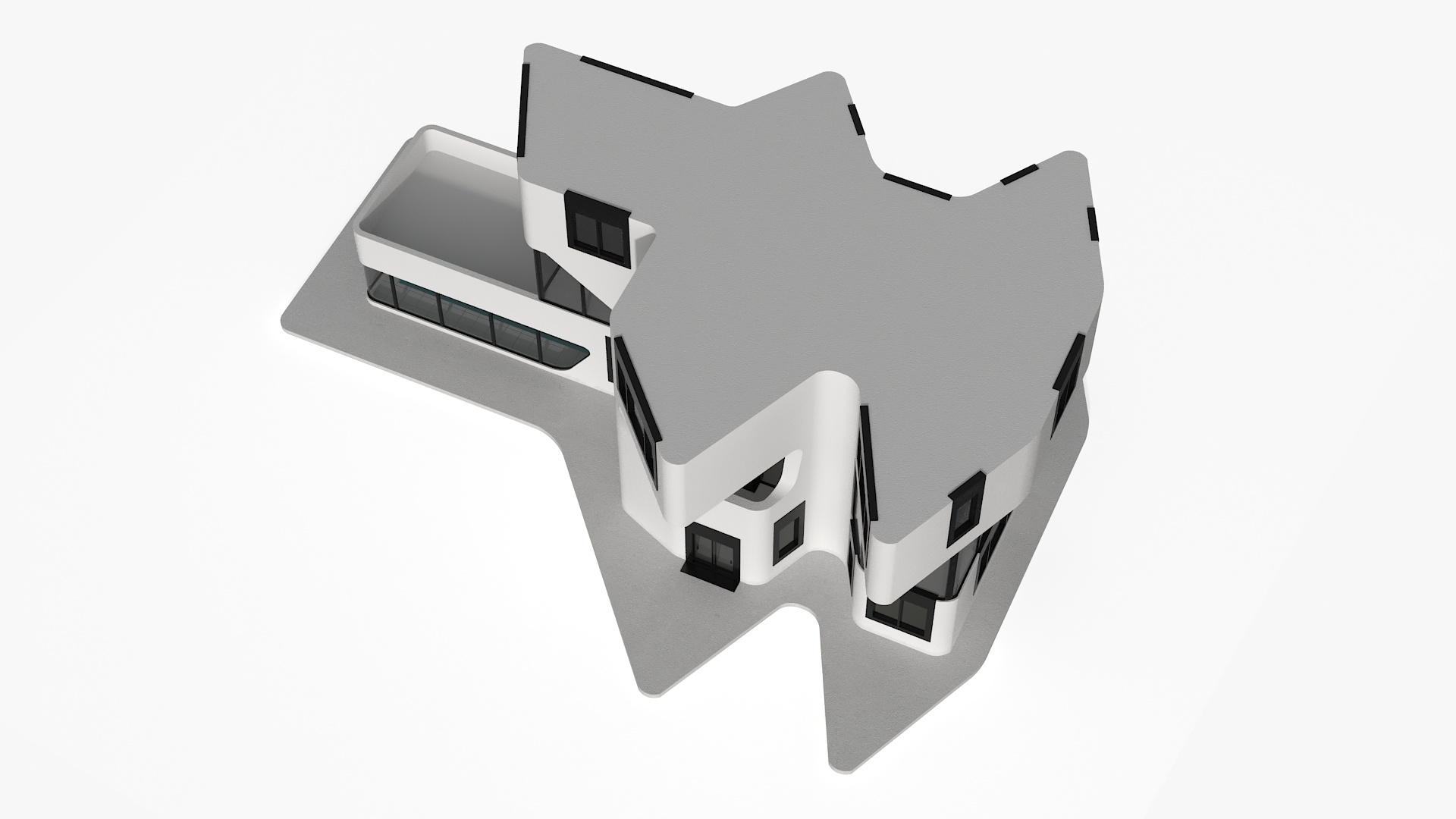 Futuristic House White 3D