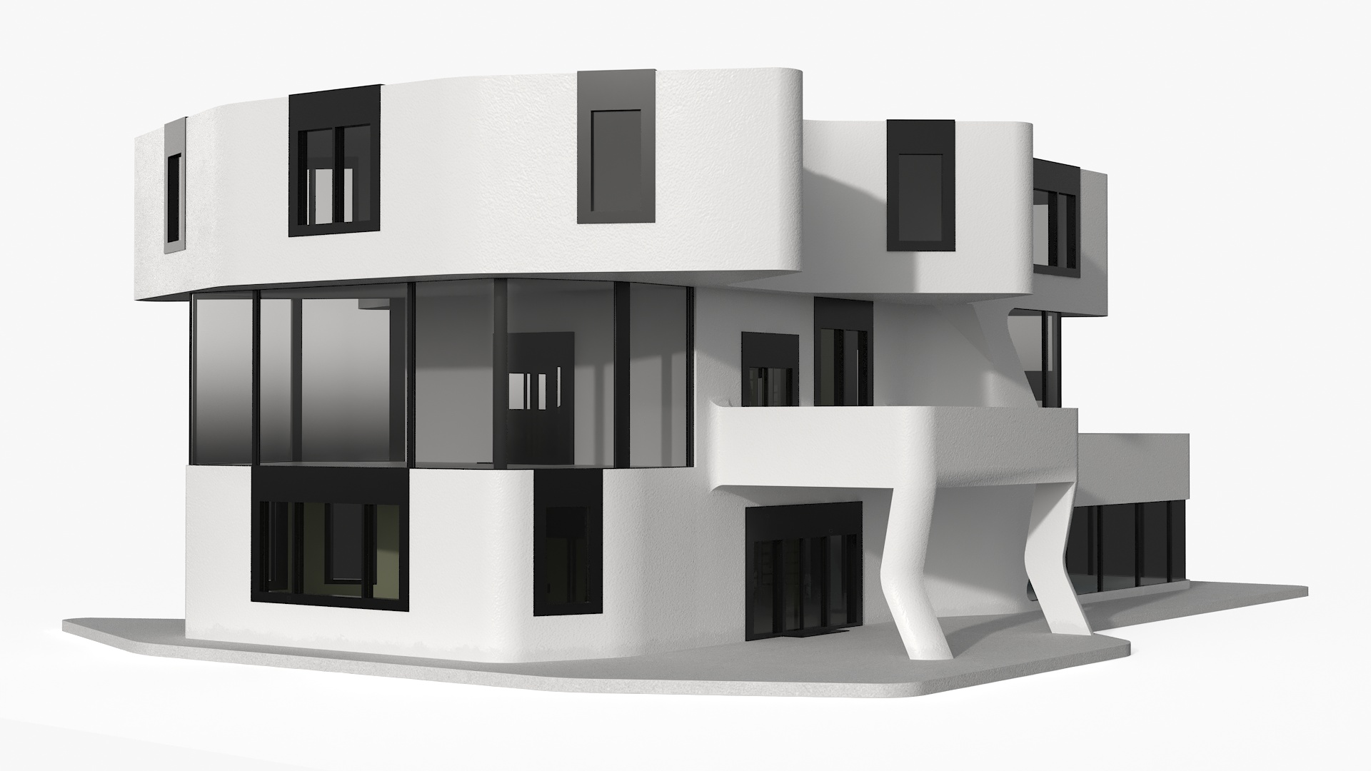 Futuristic House White 3D