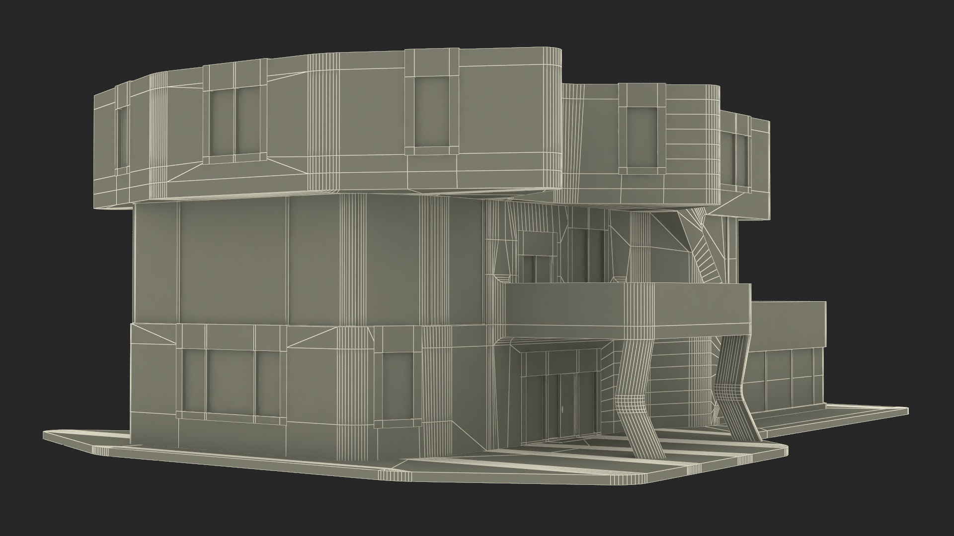 Futuristic House White 3D