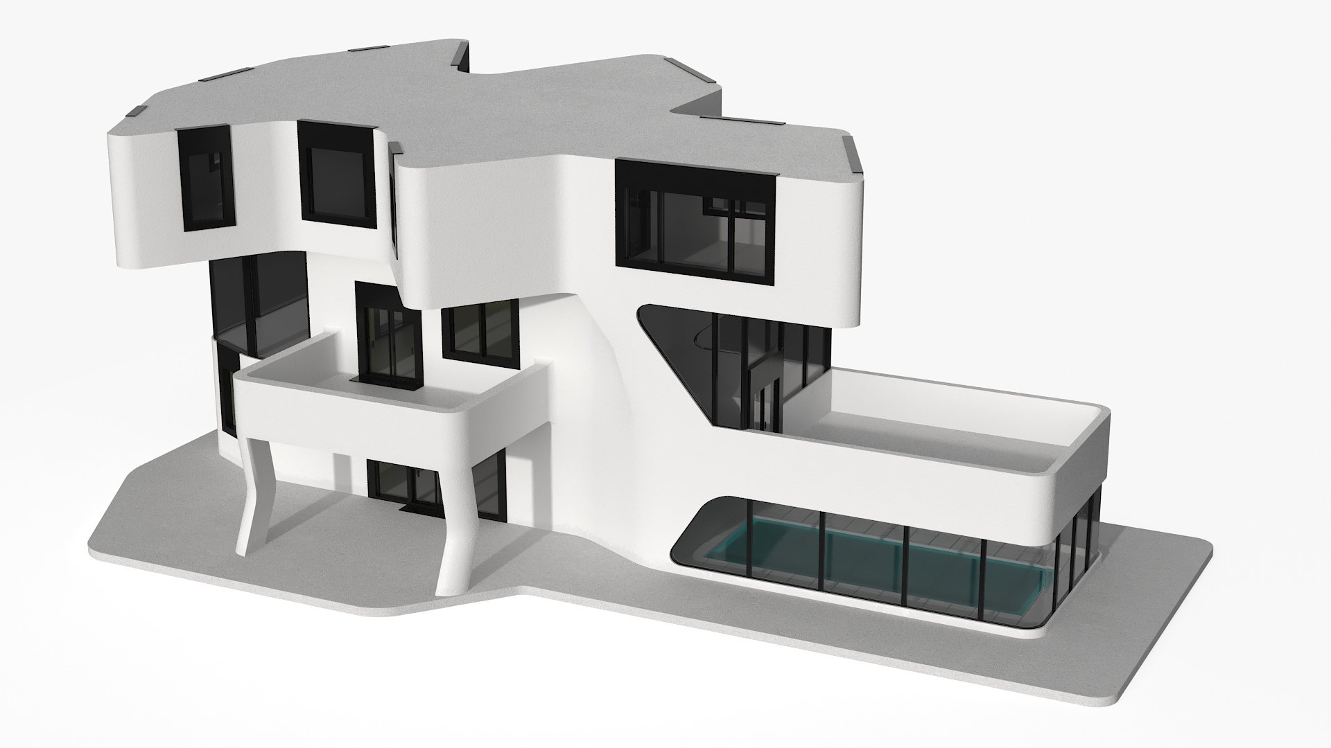 Futuristic House White 3D