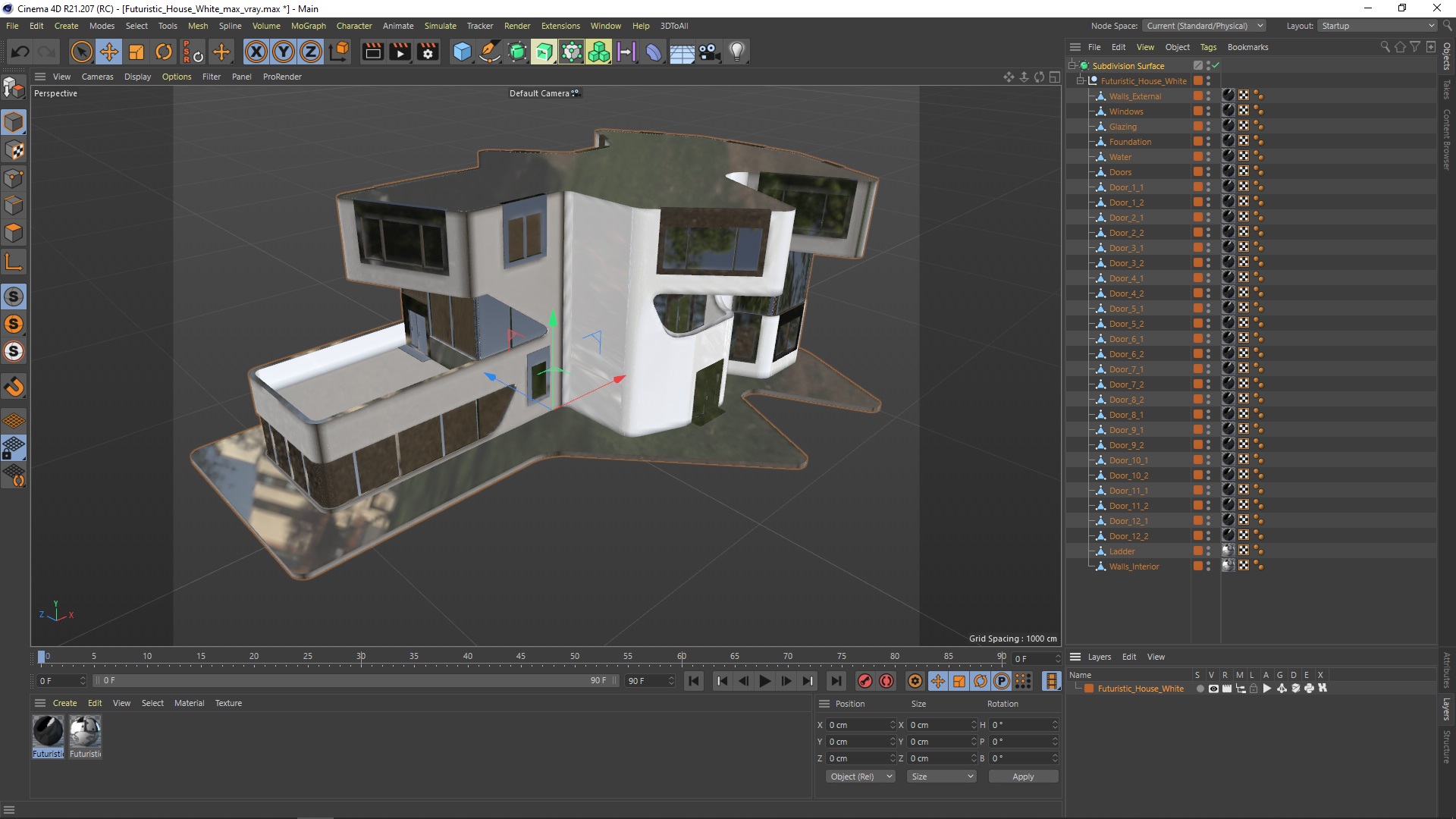 Futuristic House White 3D
