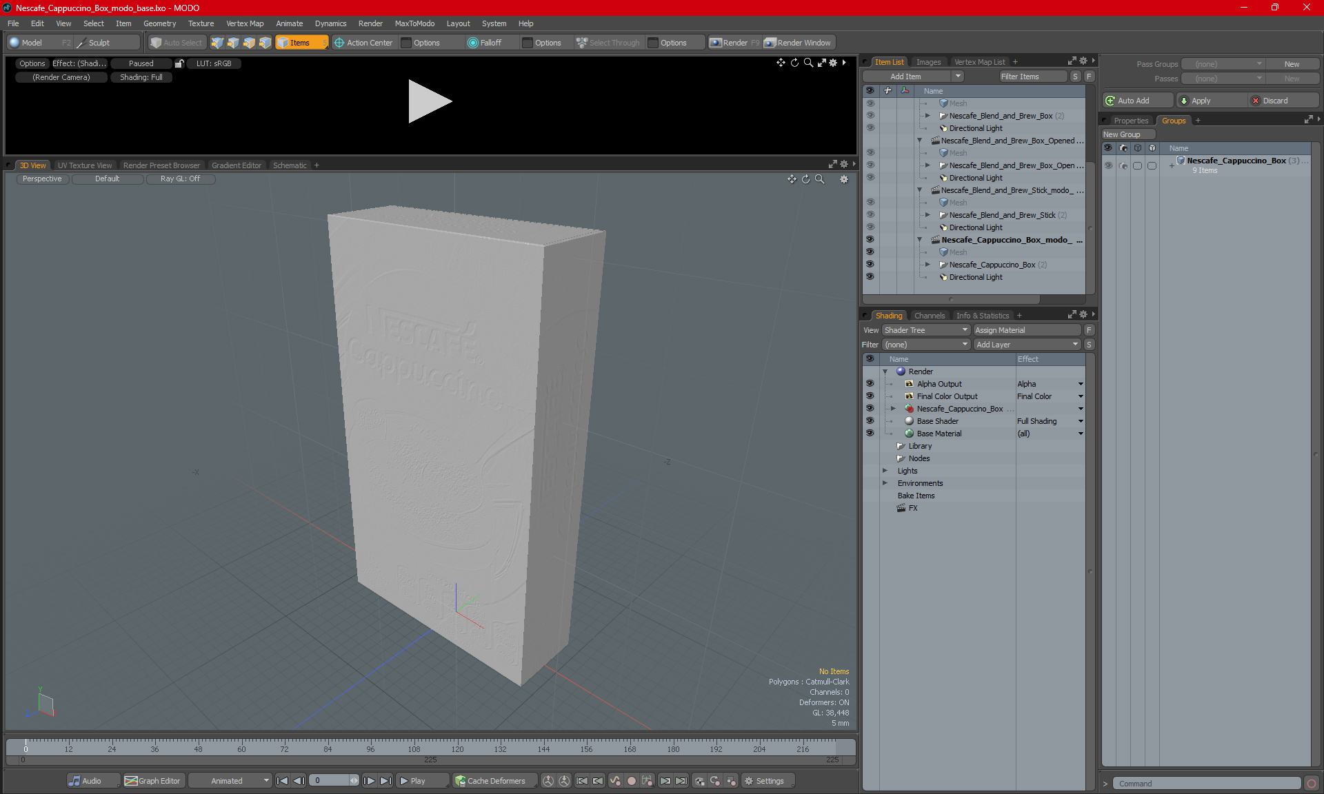 Nescafe Cappuccino Box 3D