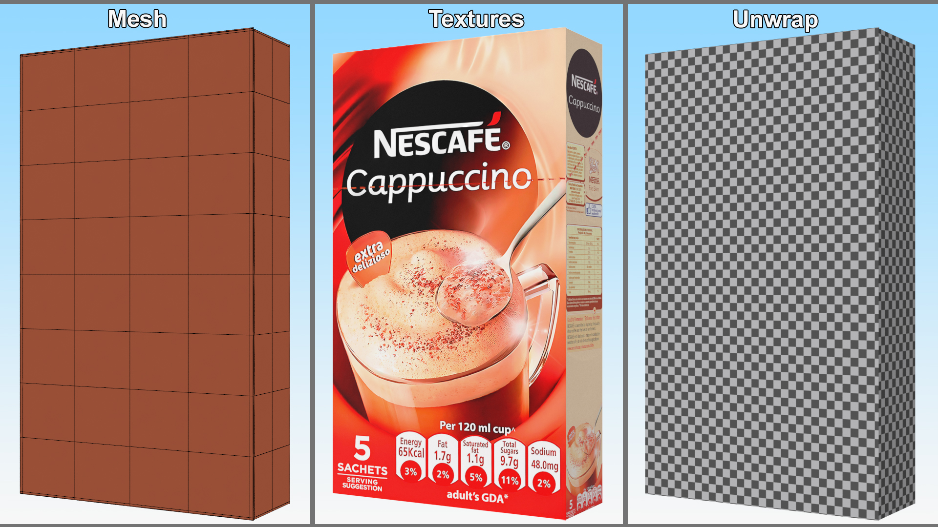Nescafe Cappuccino Box 3D