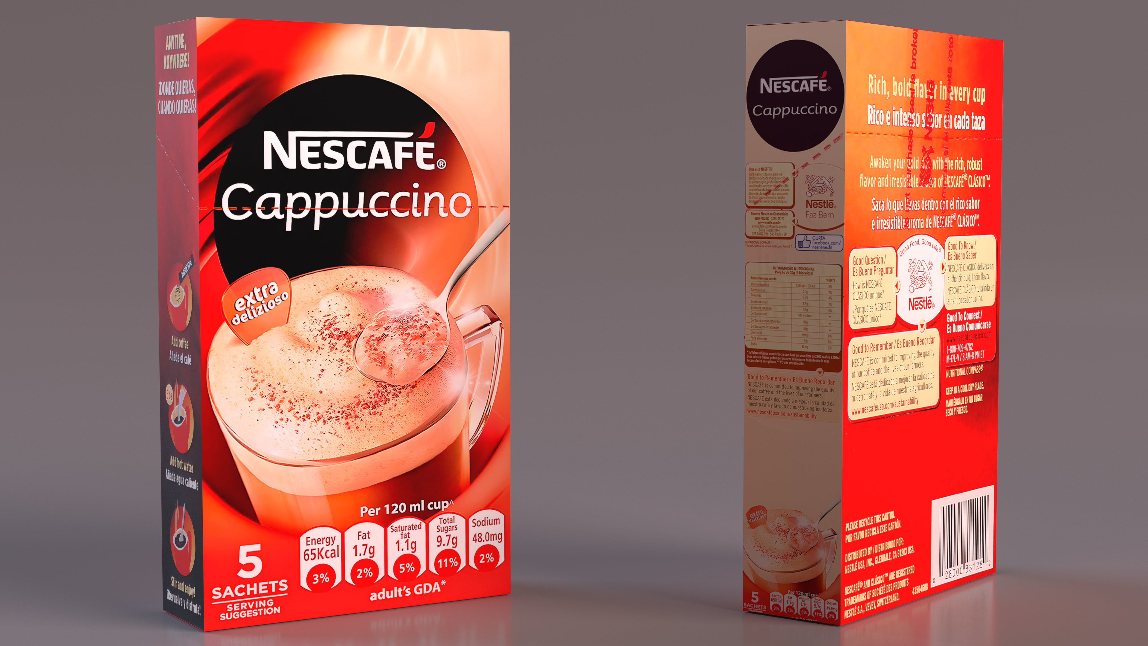 Nescafe Cappuccino Box 3D