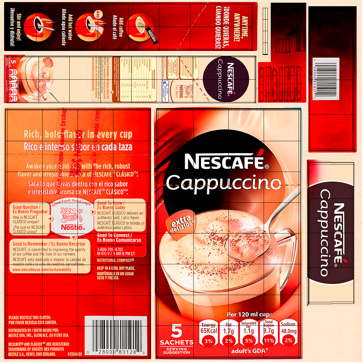 Nescafe Cappuccino Box 3D