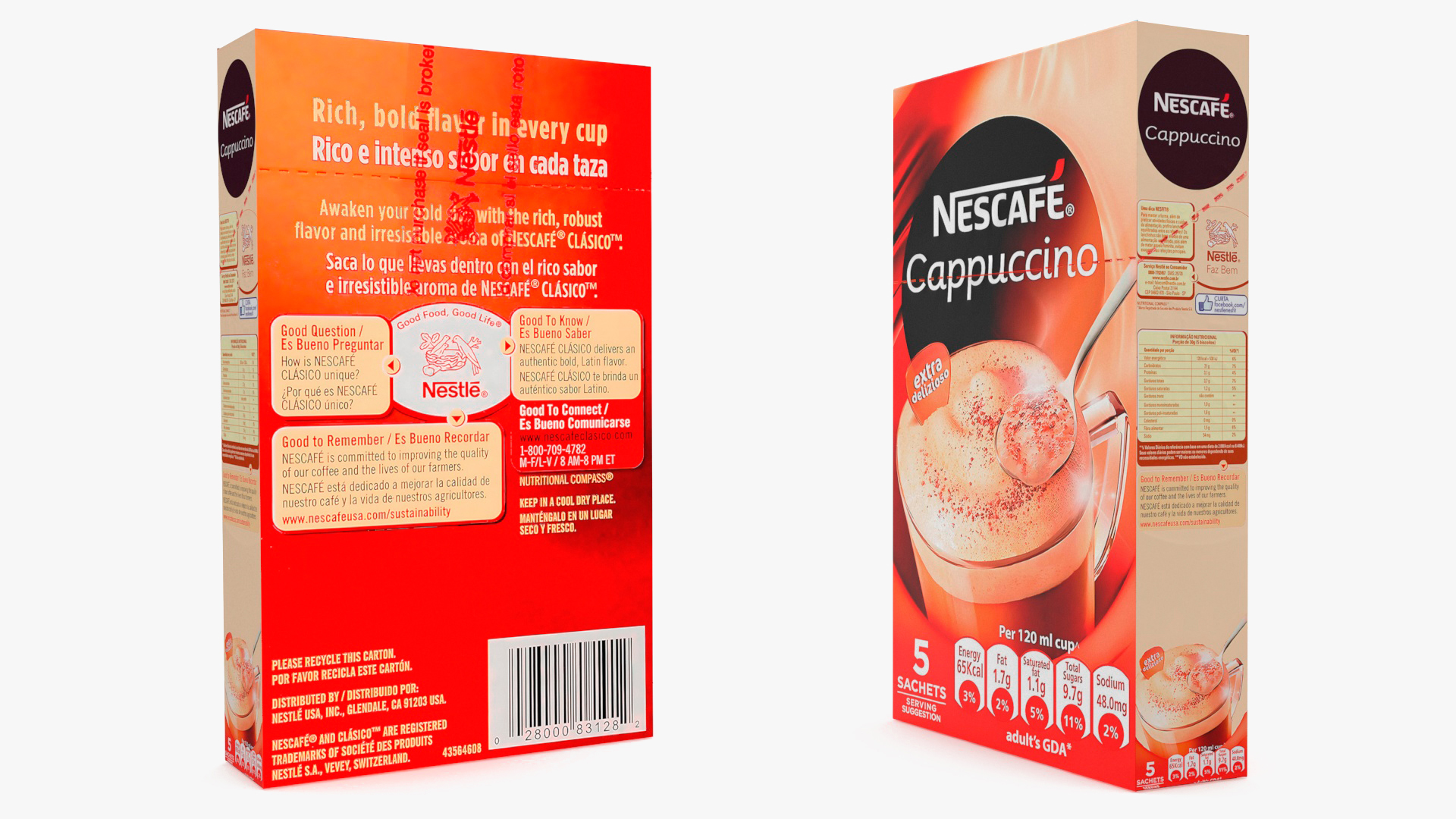 Nescafe Cappuccino Box 3D