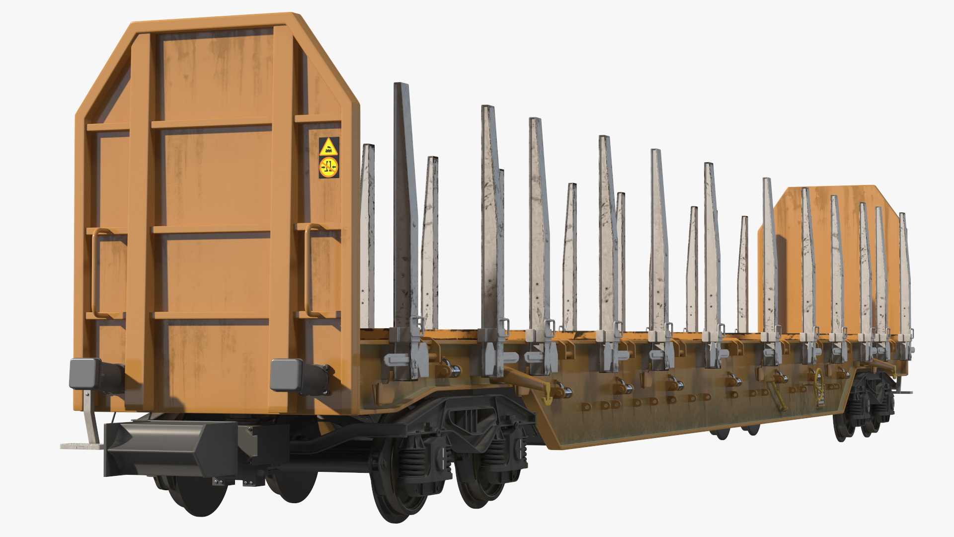 Stake Wagon Loaded with Oshkosh Military Vehicles 3D model