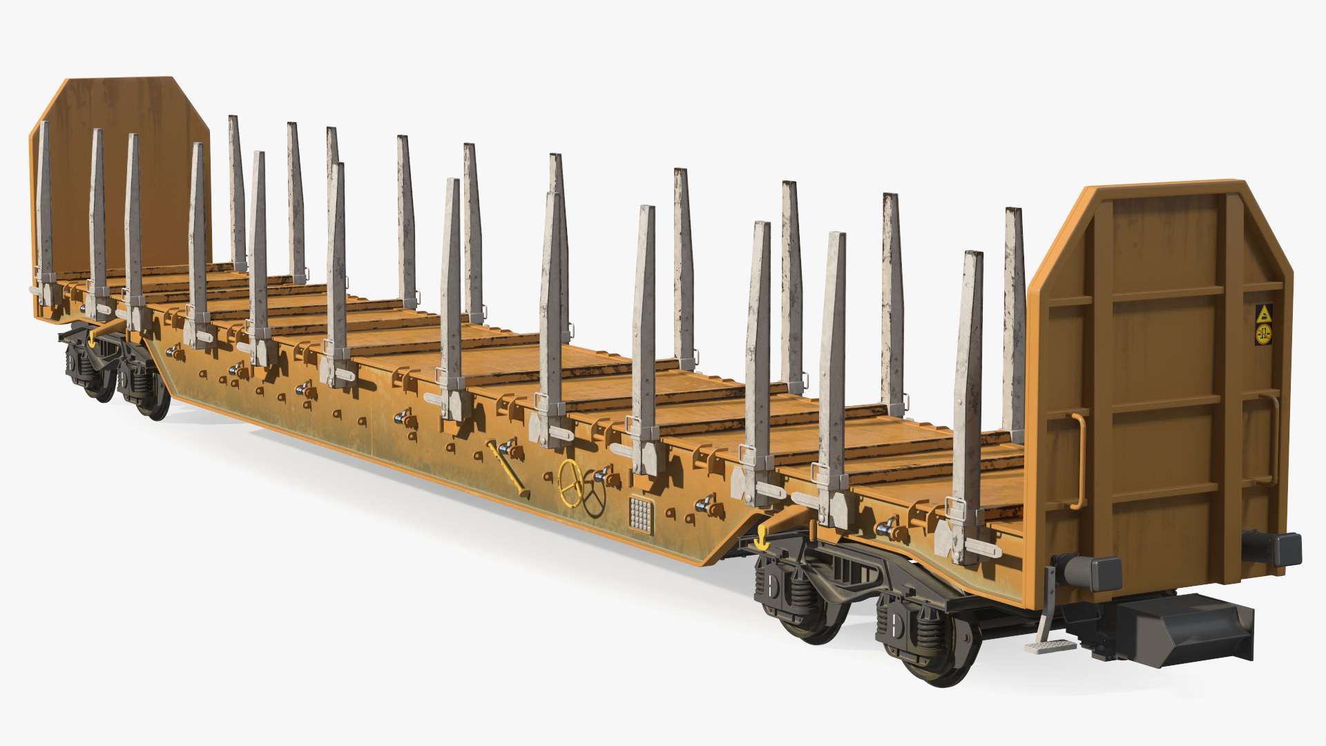 Stake Wagon Loaded with Oshkosh Military Vehicles 3D model