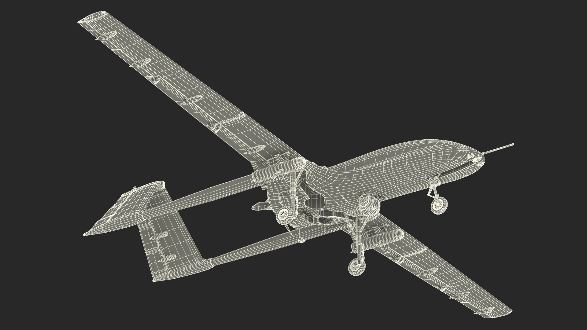 Armed Combat Drone Blue Rigged for Cinema 4D 3D model