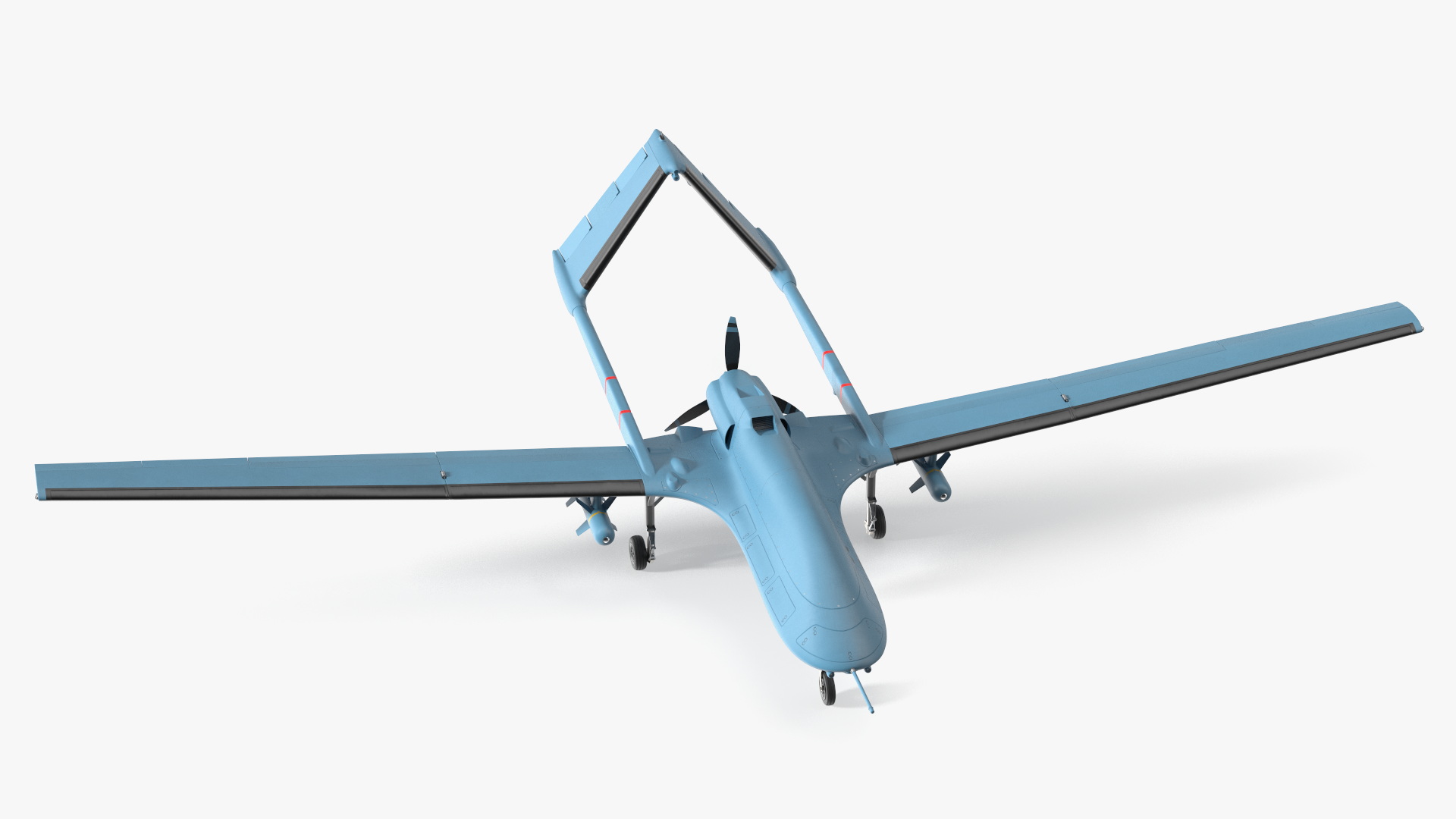 Armed Combat Drone Blue Rigged for Cinema 4D 3D model
