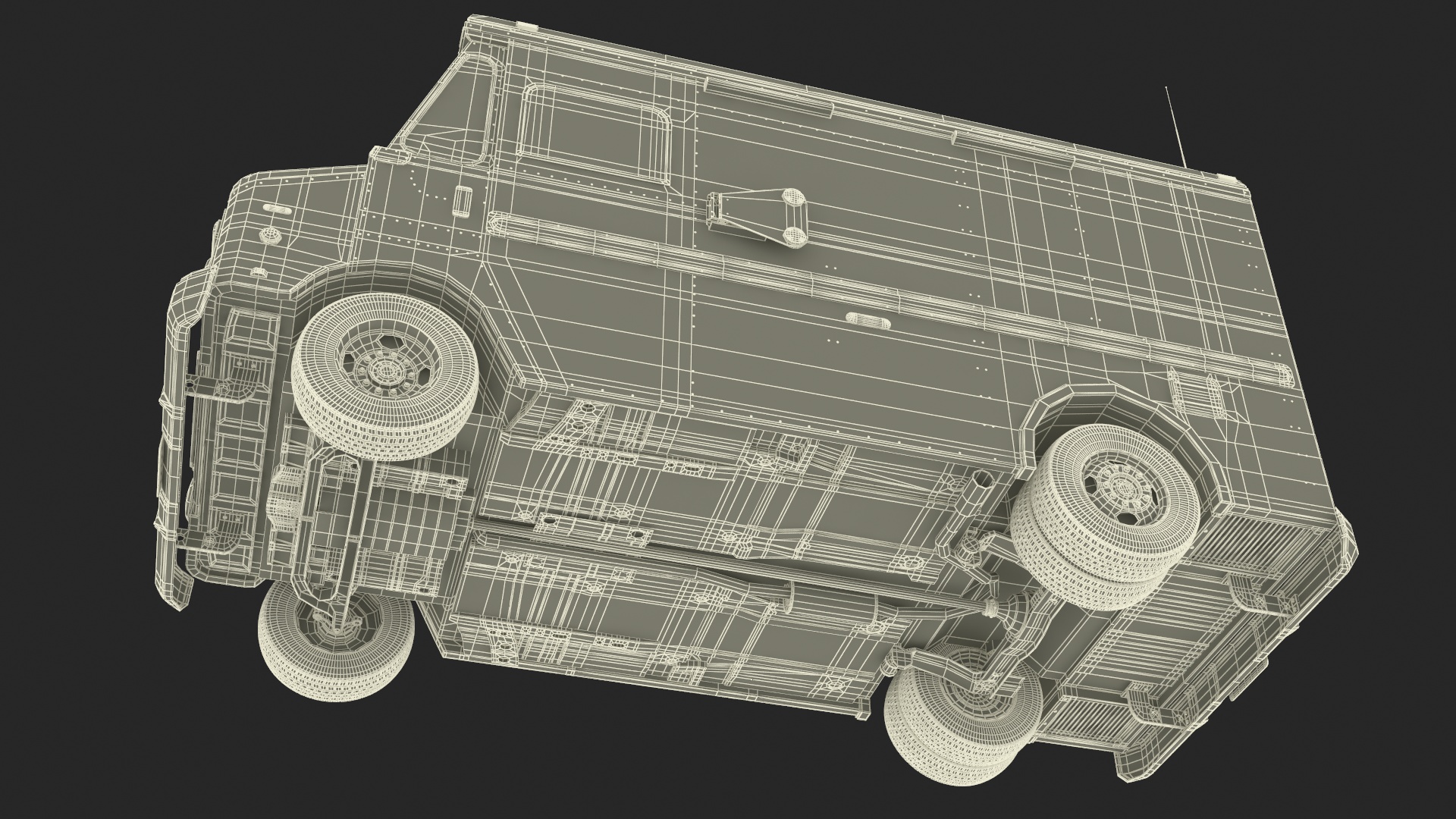 3D model Ice Cream Truck with Star Decals and Branding