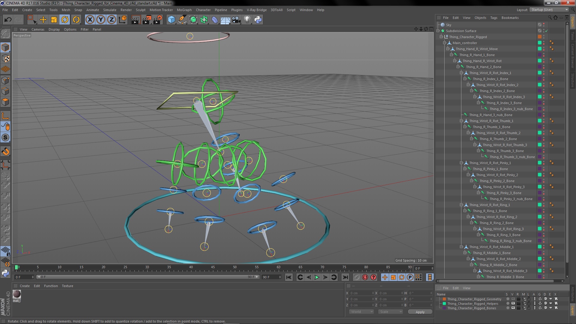3D Thing Character Rigged for Cinema 4D