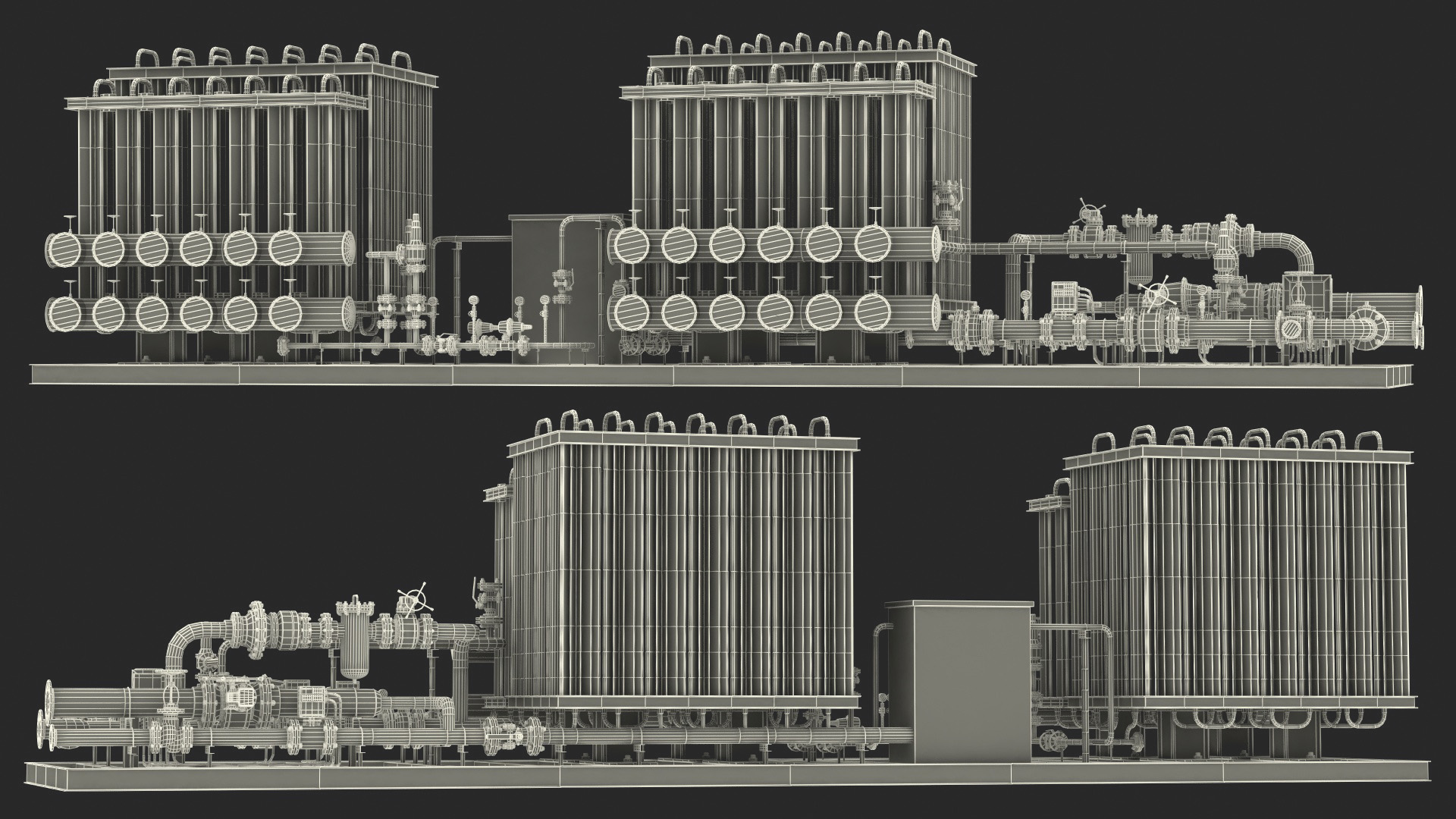 3D model LNG CNG Station