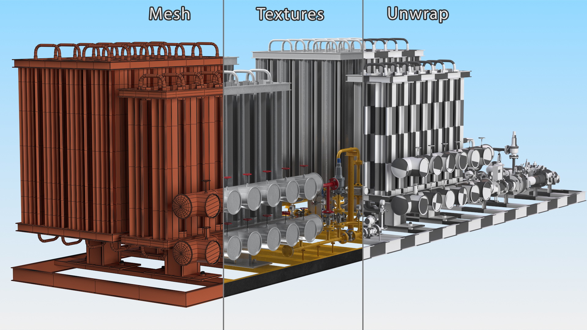 3D model LNG CNG Station