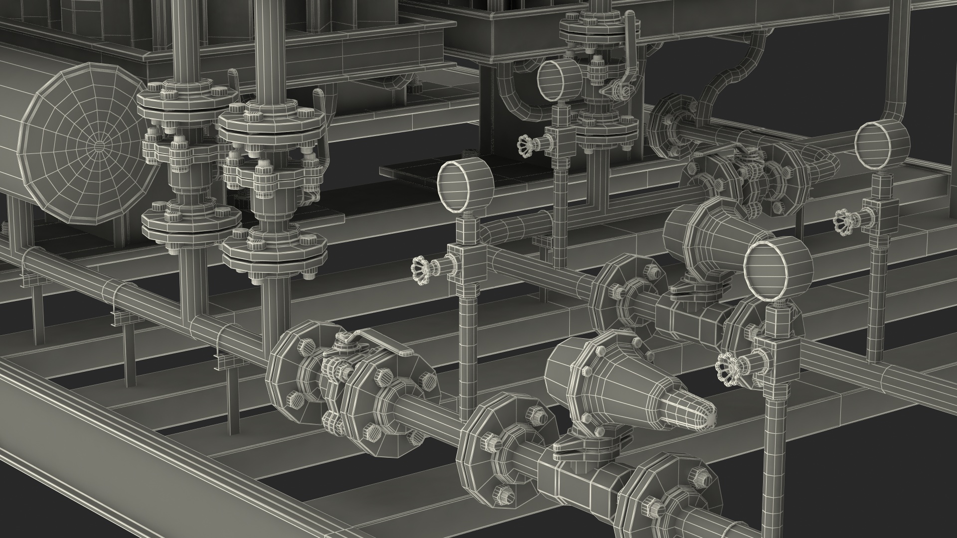 3D model LNG CNG Station