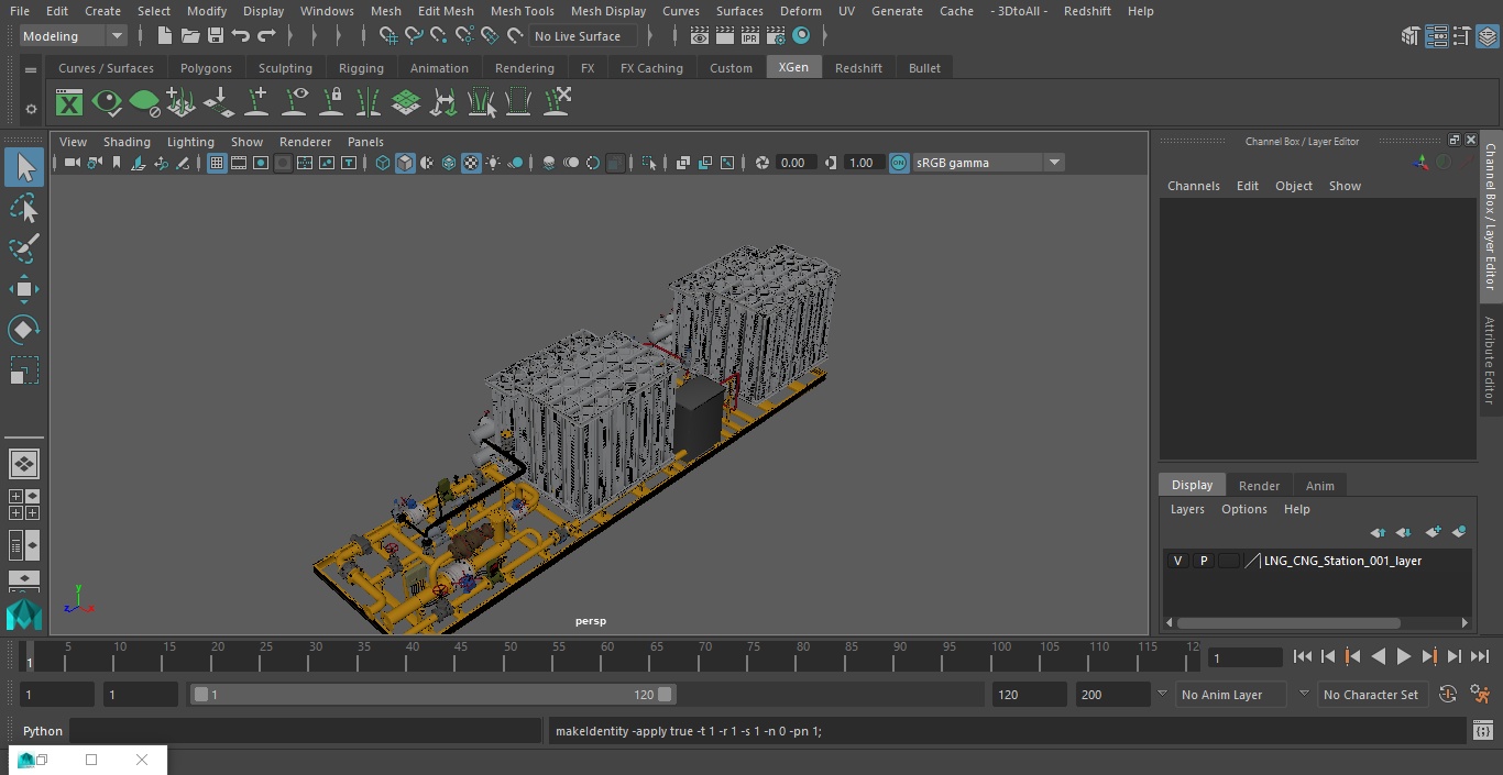 3D model LNG CNG Station