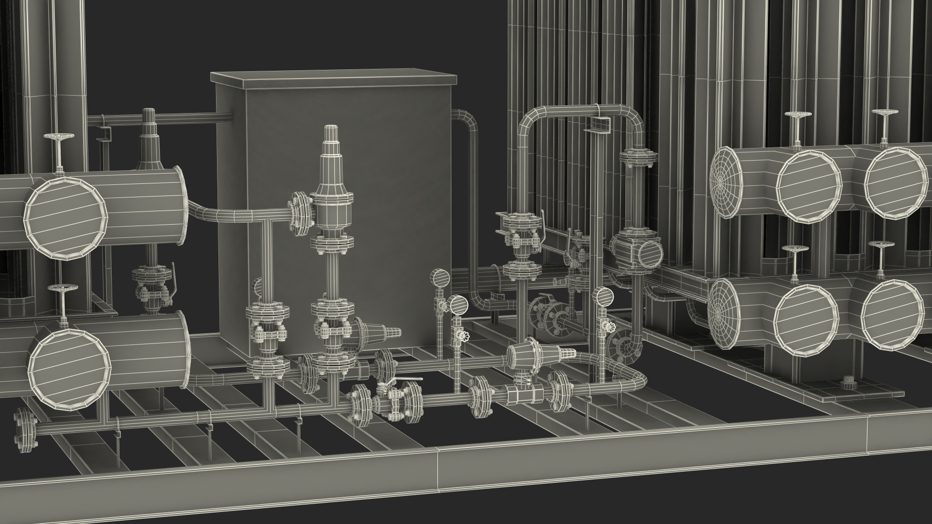 3D model LNG CNG Station