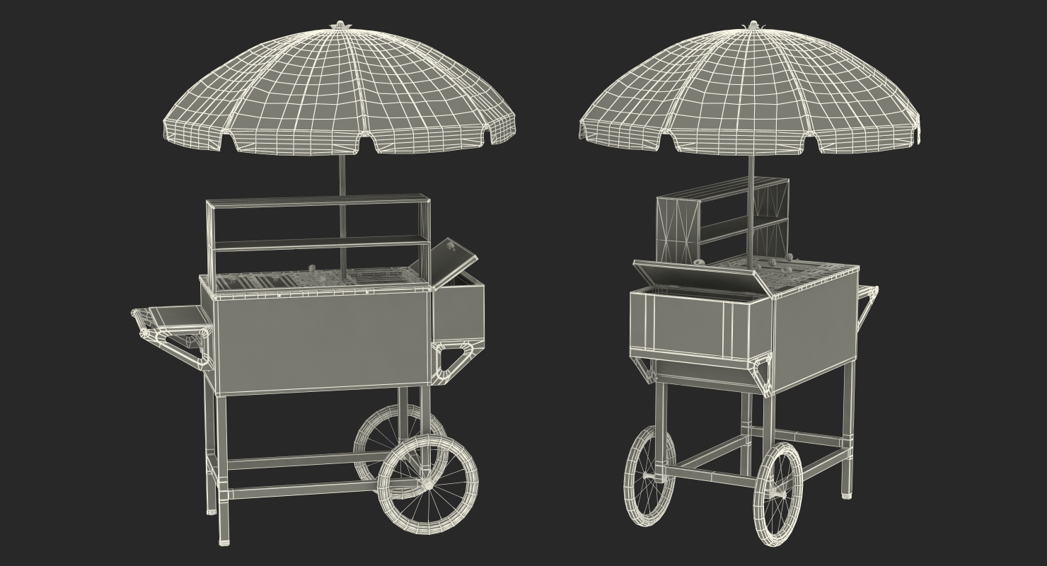 3D model Hot Dog Vending Cart