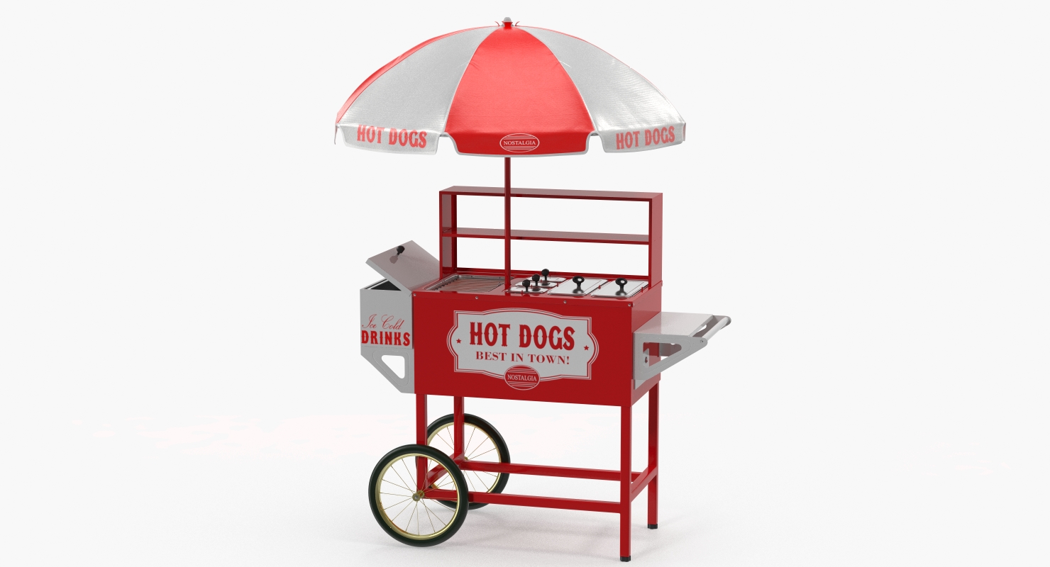 3D model Hot Dog Vending Cart