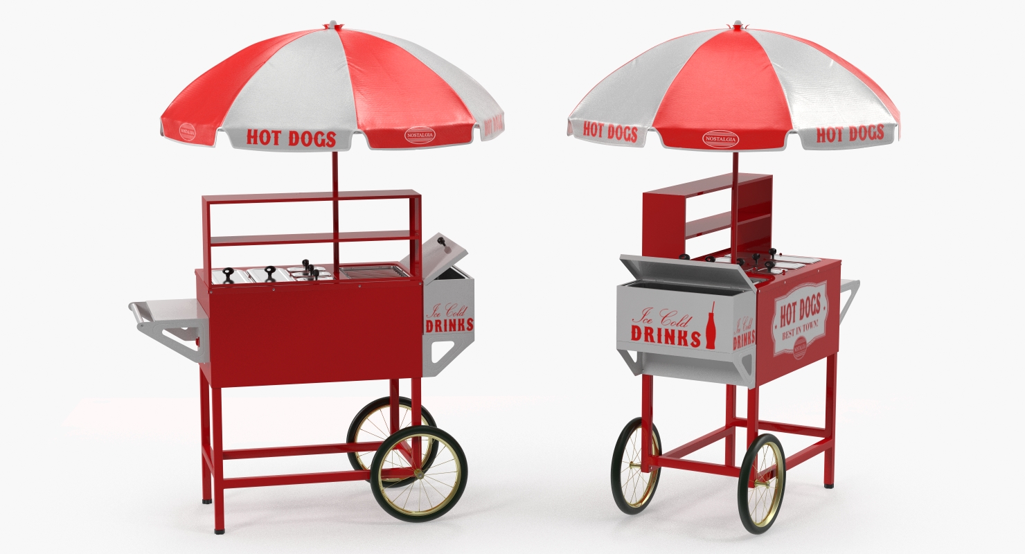 3D model Hot Dog Vending Cart