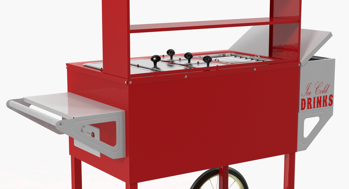 3D model Hot Dog Vending Cart