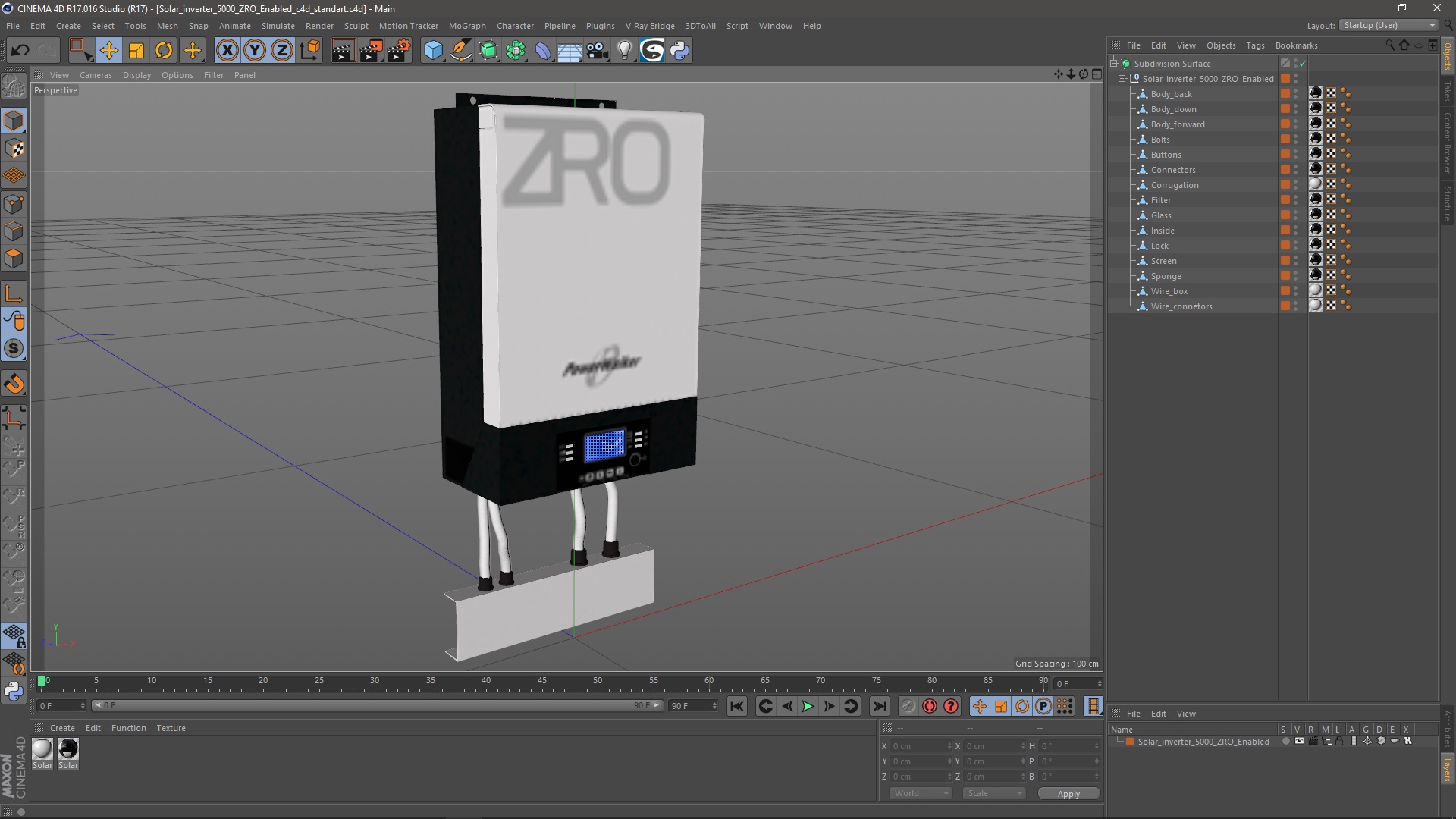 3D Solar inverter 5000 ZRO Enabled