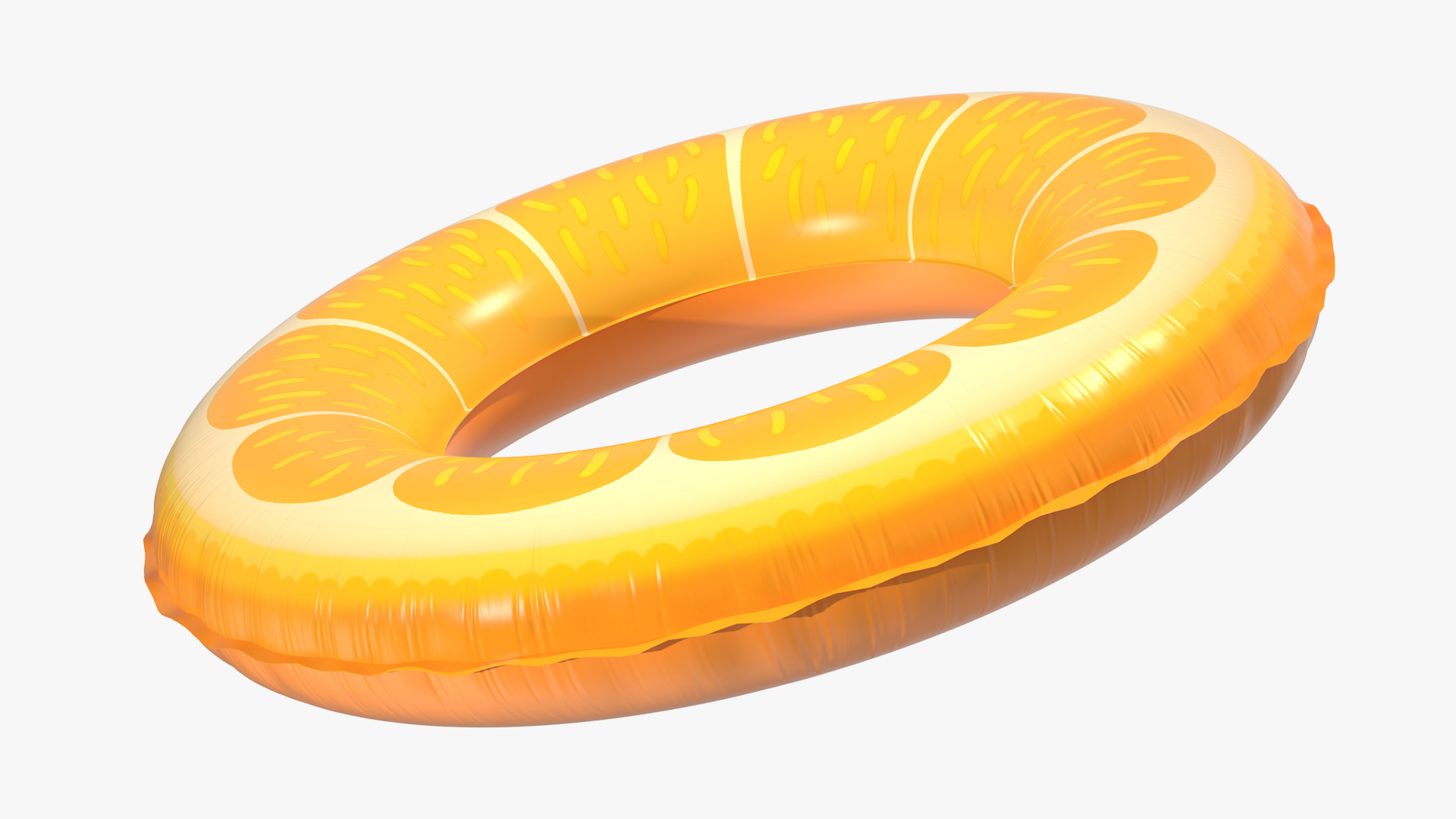 3D Orange Swimming Pool Float Ring