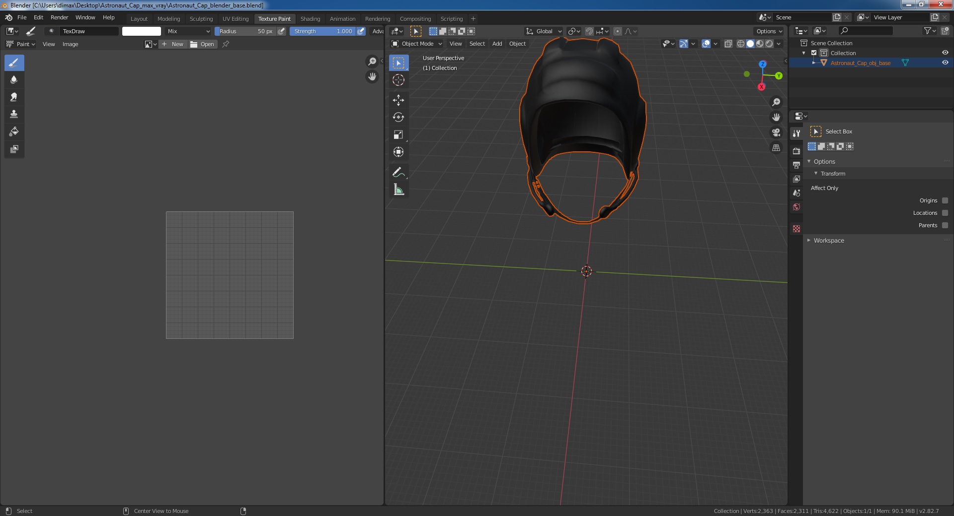 3D Astronaut Cap model