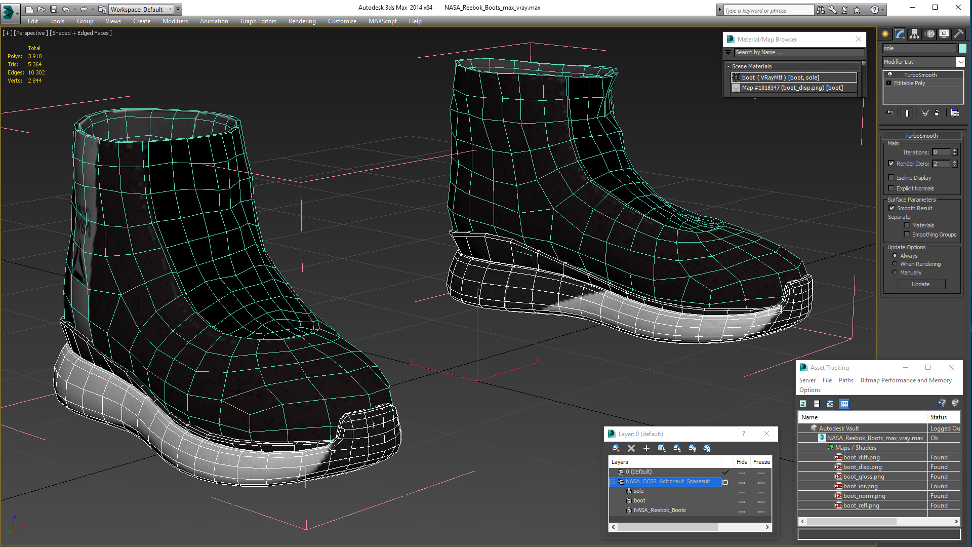 NASA Reebok Boots 3D