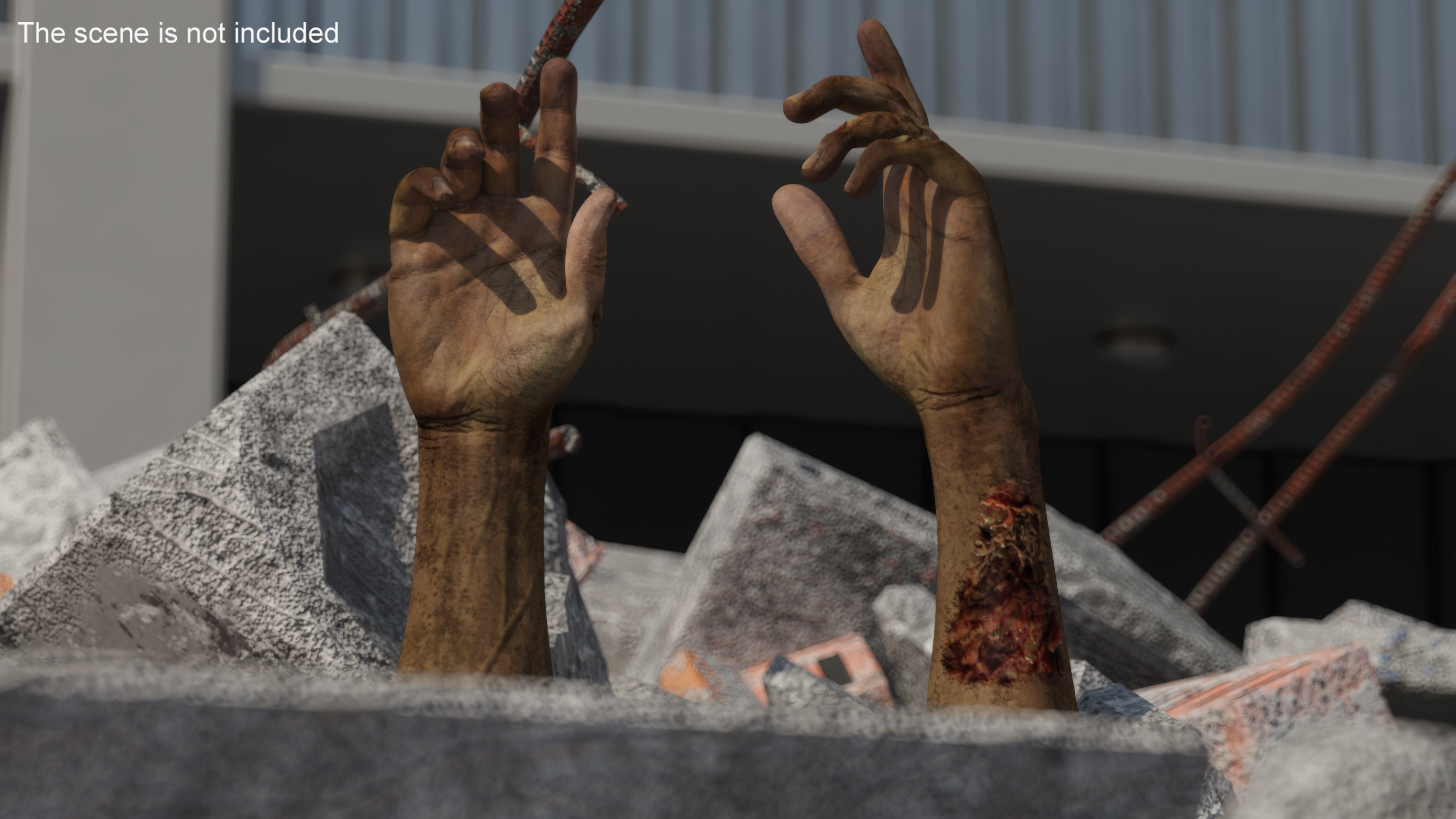 Horror Zombie Hands 3D model