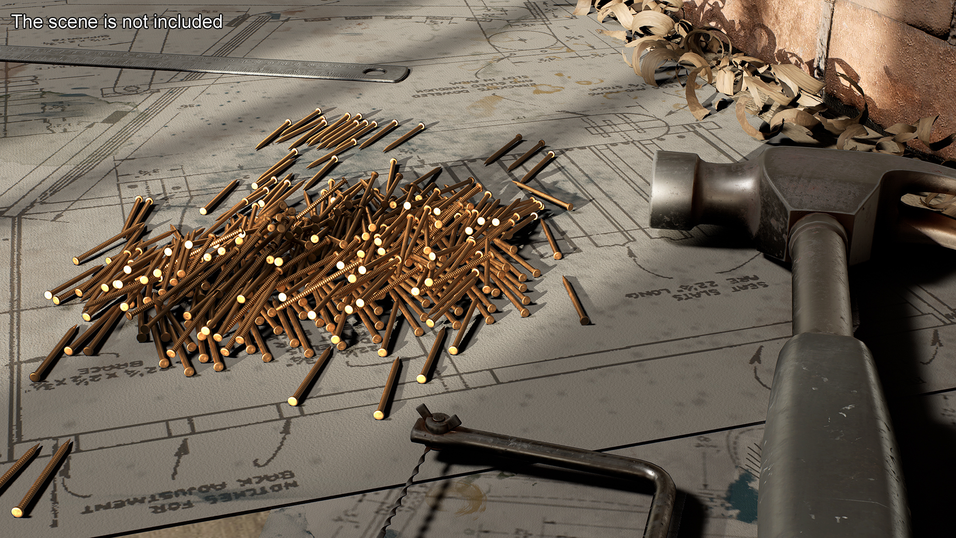 Panel Board Nails 3D