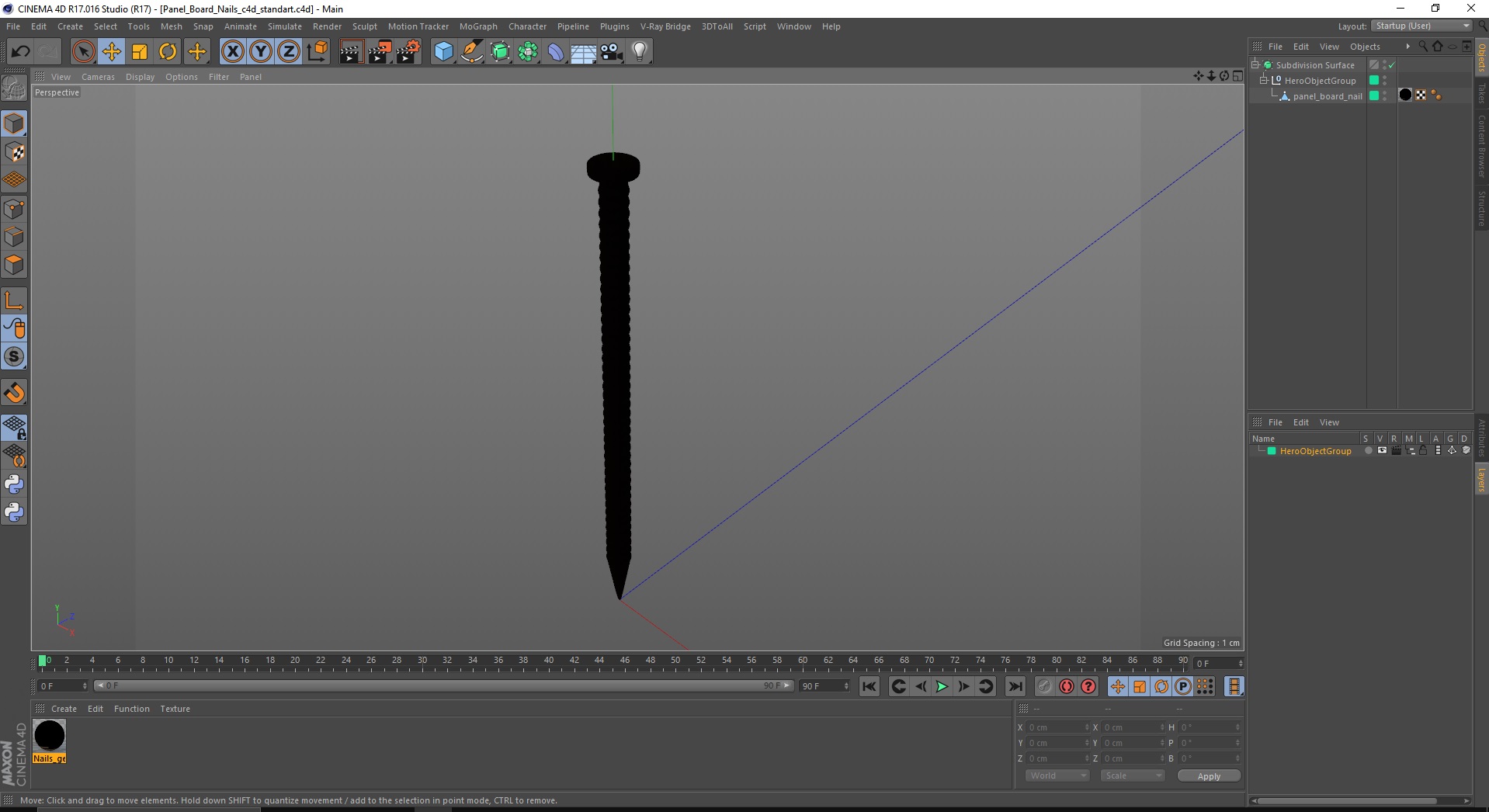 Panel Board Nails 3D