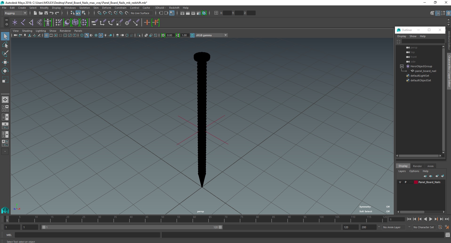 Panel Board Nails 3D