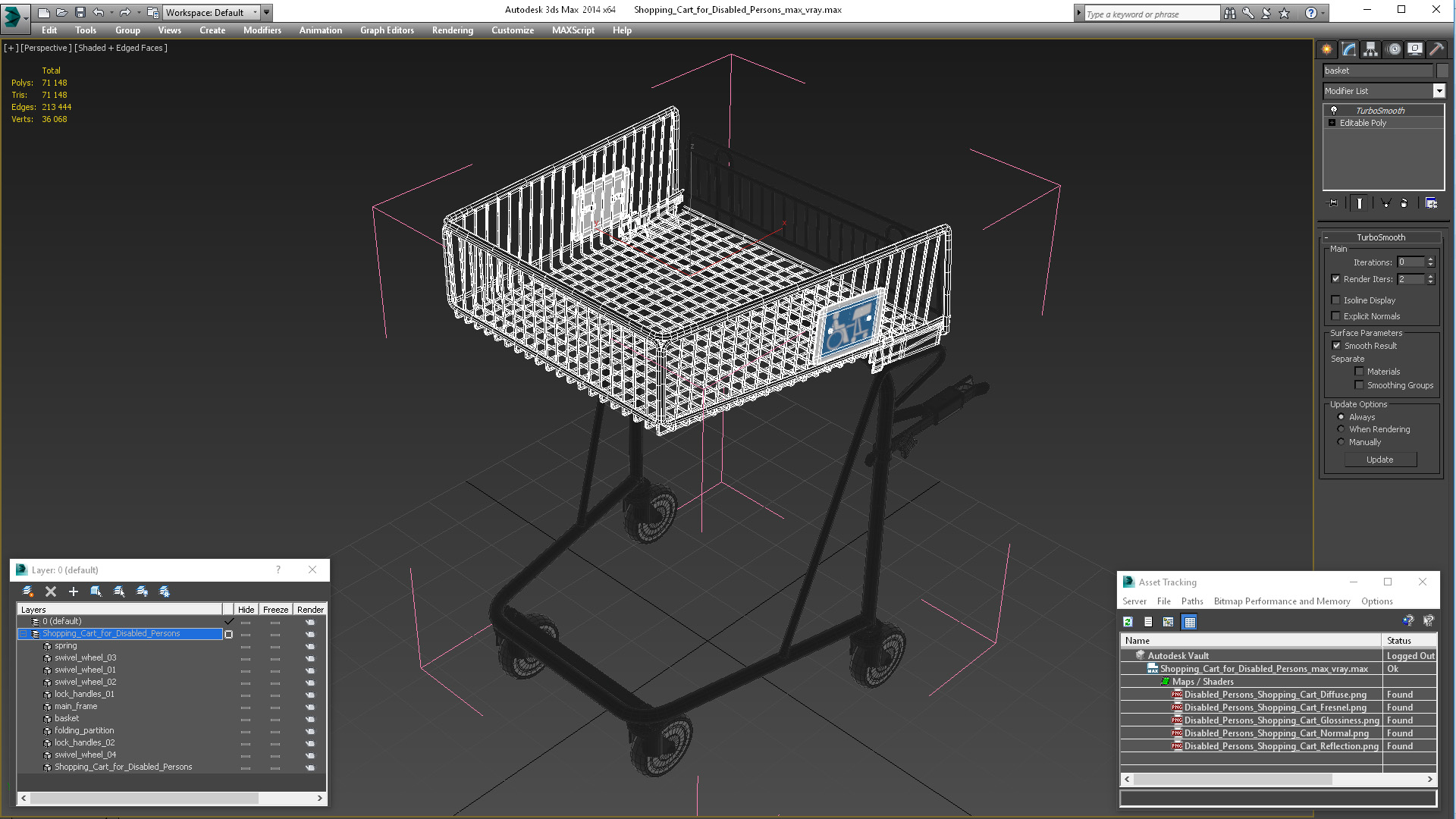 Shopping Cart for Disabled Persons 3D model