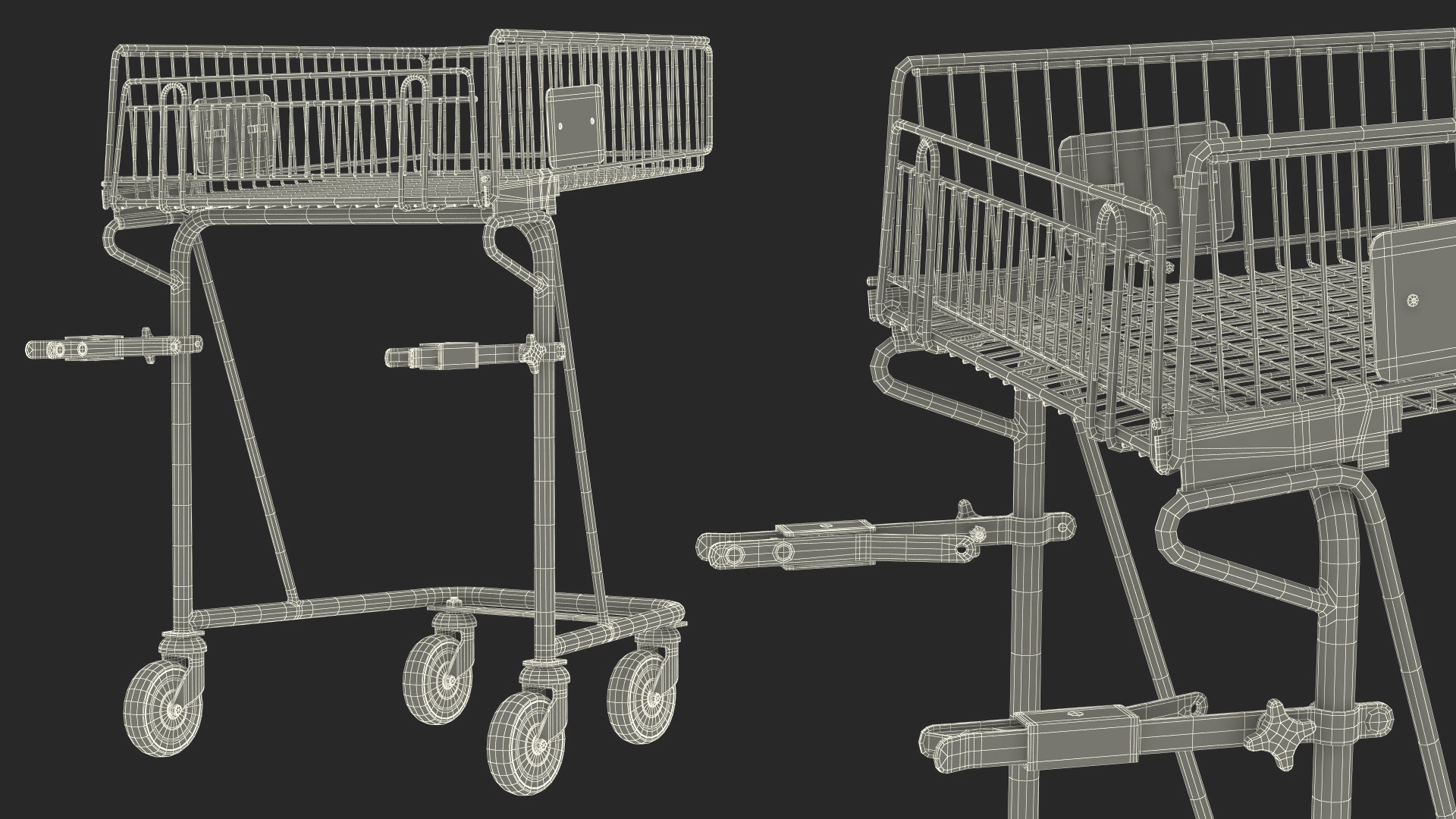 Shopping Cart for Disabled Persons 3D model