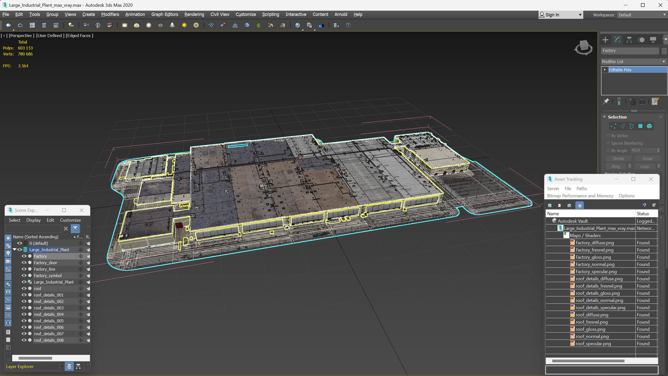 Large Industrial Plant 3D