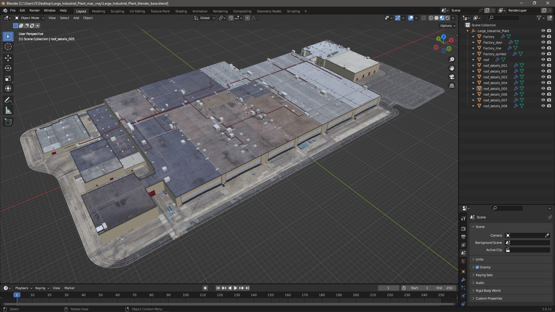 Large Industrial Plant 3D