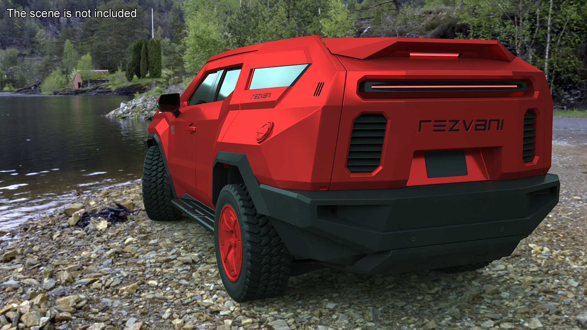 3D Armored SUV 2024 Rezvani Vengeance Red model