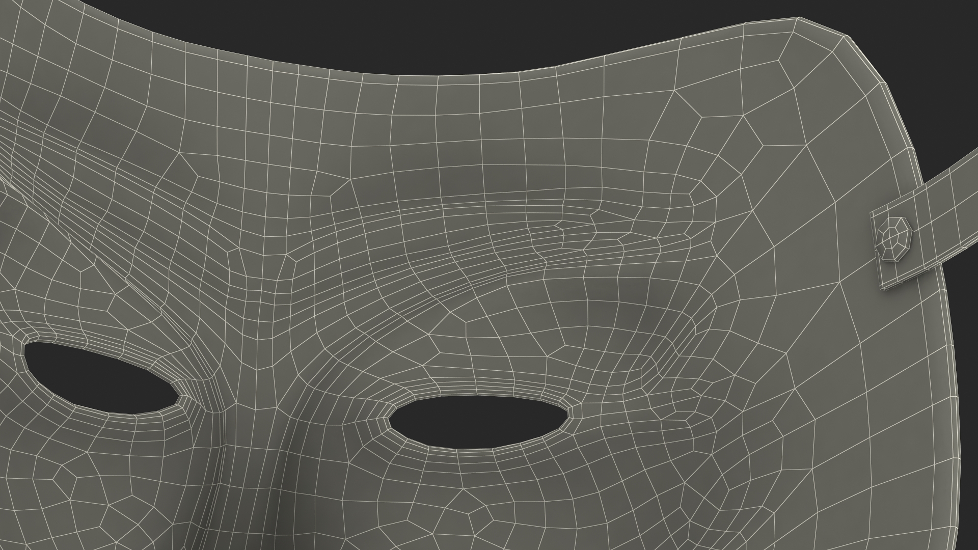 Anonymous Mask Black and Gold 3D model
