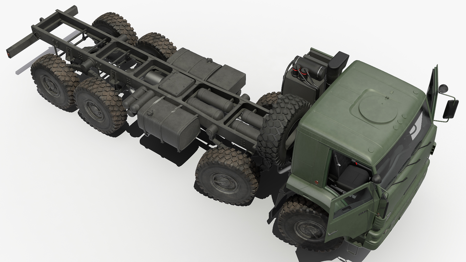 3D Kamaz 6560 Military Truck Dirty Rigged model