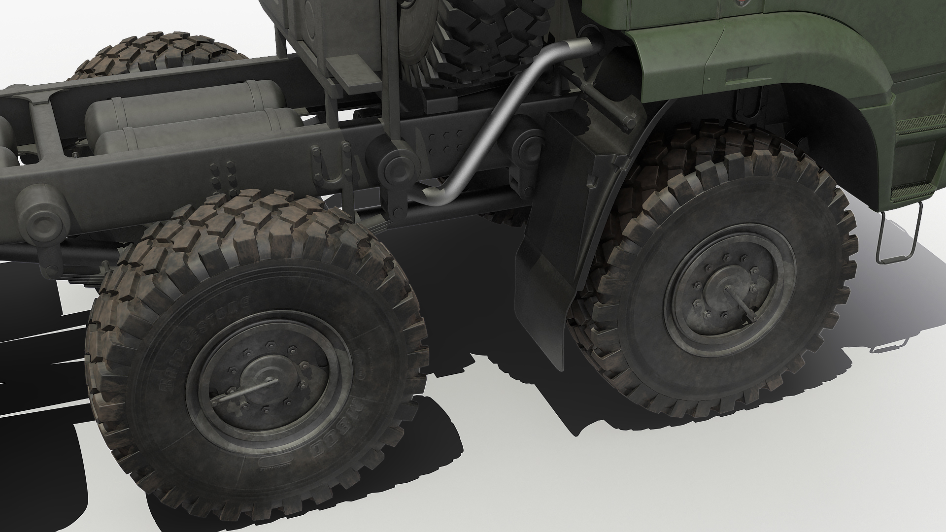 3D Kamaz 6560 Military Truck Dirty Rigged model