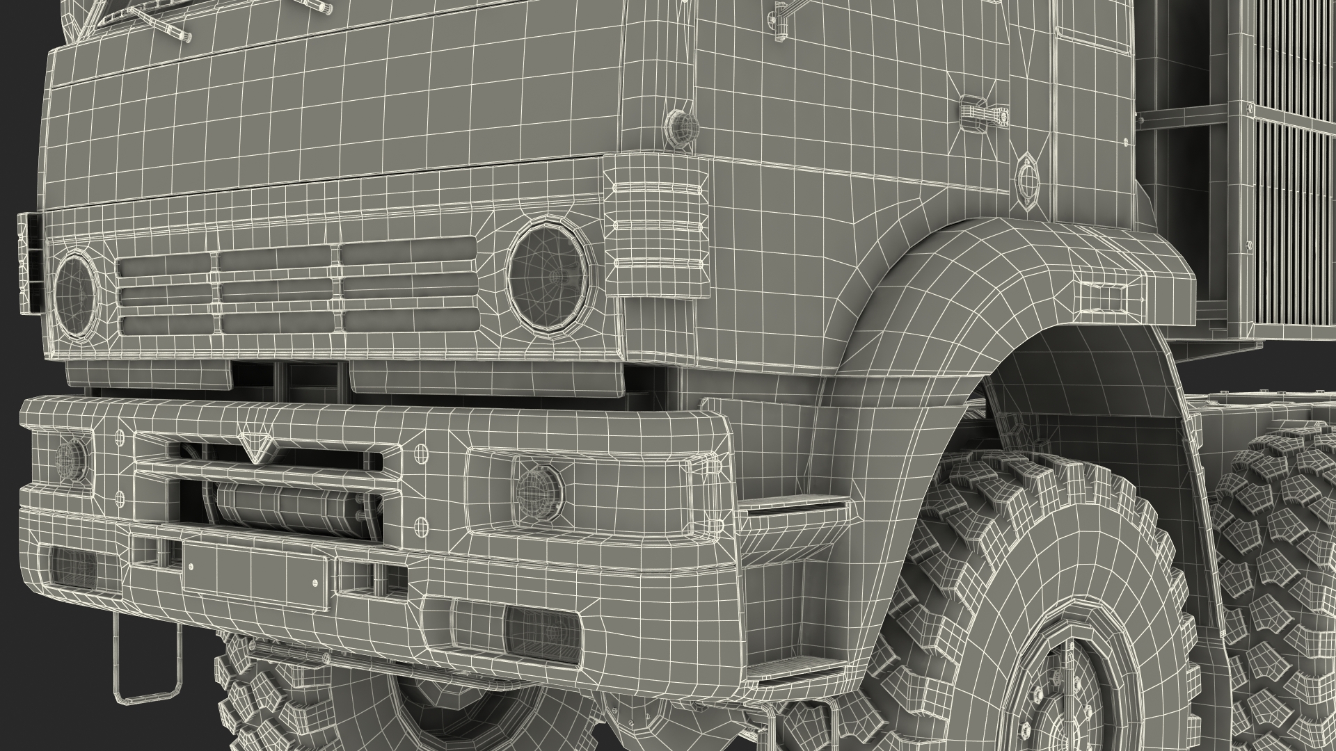 3D Kamaz 6560 Military Truck Dirty Rigged model