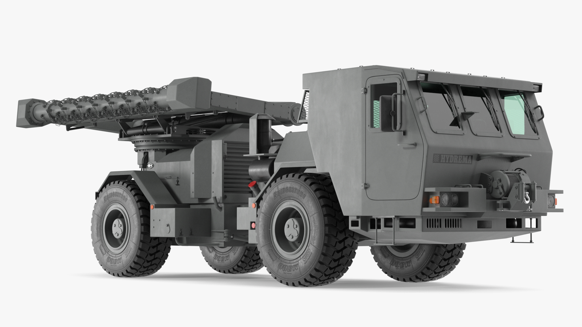 3D model Mine Flail Vehicle Hydrema 910 Grey