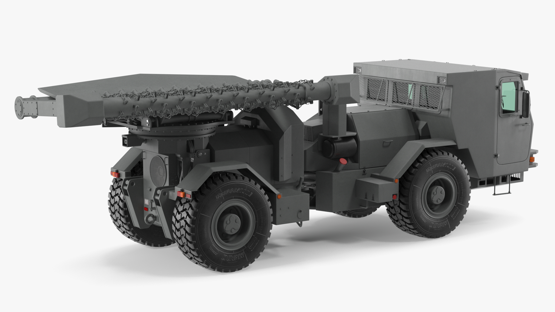 3D model Mine Flail Vehicle Hydrema 910 Grey