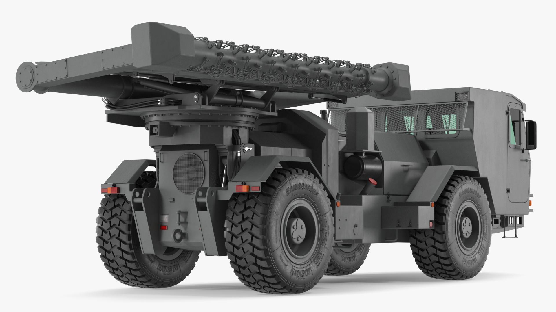 3D model Mine Flail Vehicle Hydrema 910 Grey