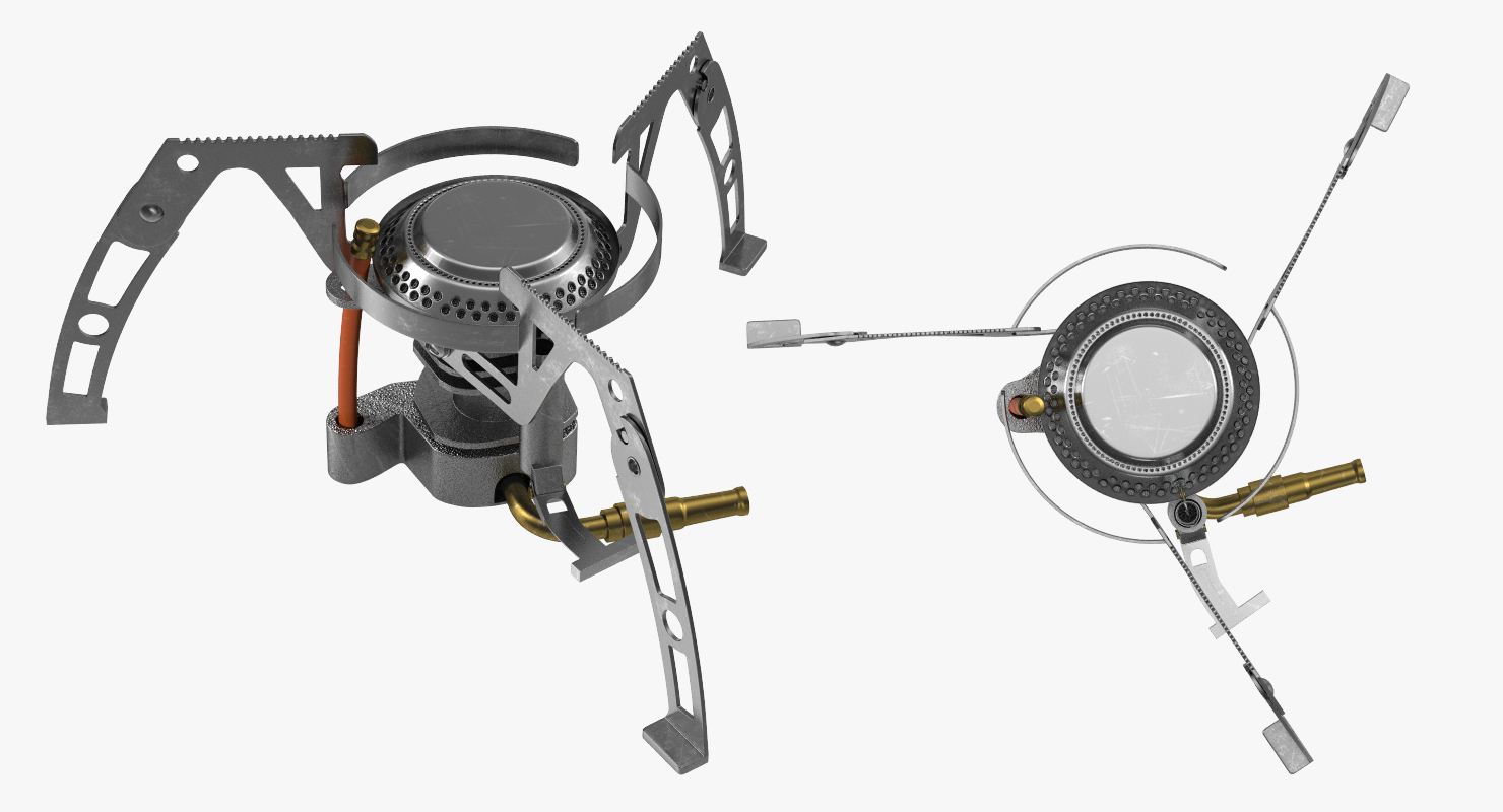 Folding Portable Camping Gas Stove 3D model